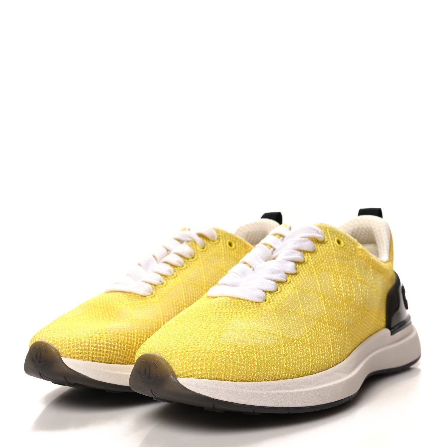Mesh Embroidered CC Sneakers 36.5 Yellow
