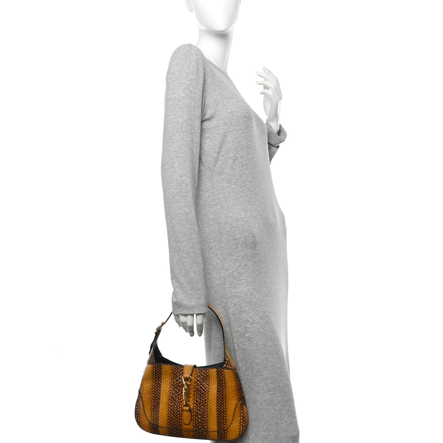 Snakeskin Small Jackie 1961 Hobo Brown