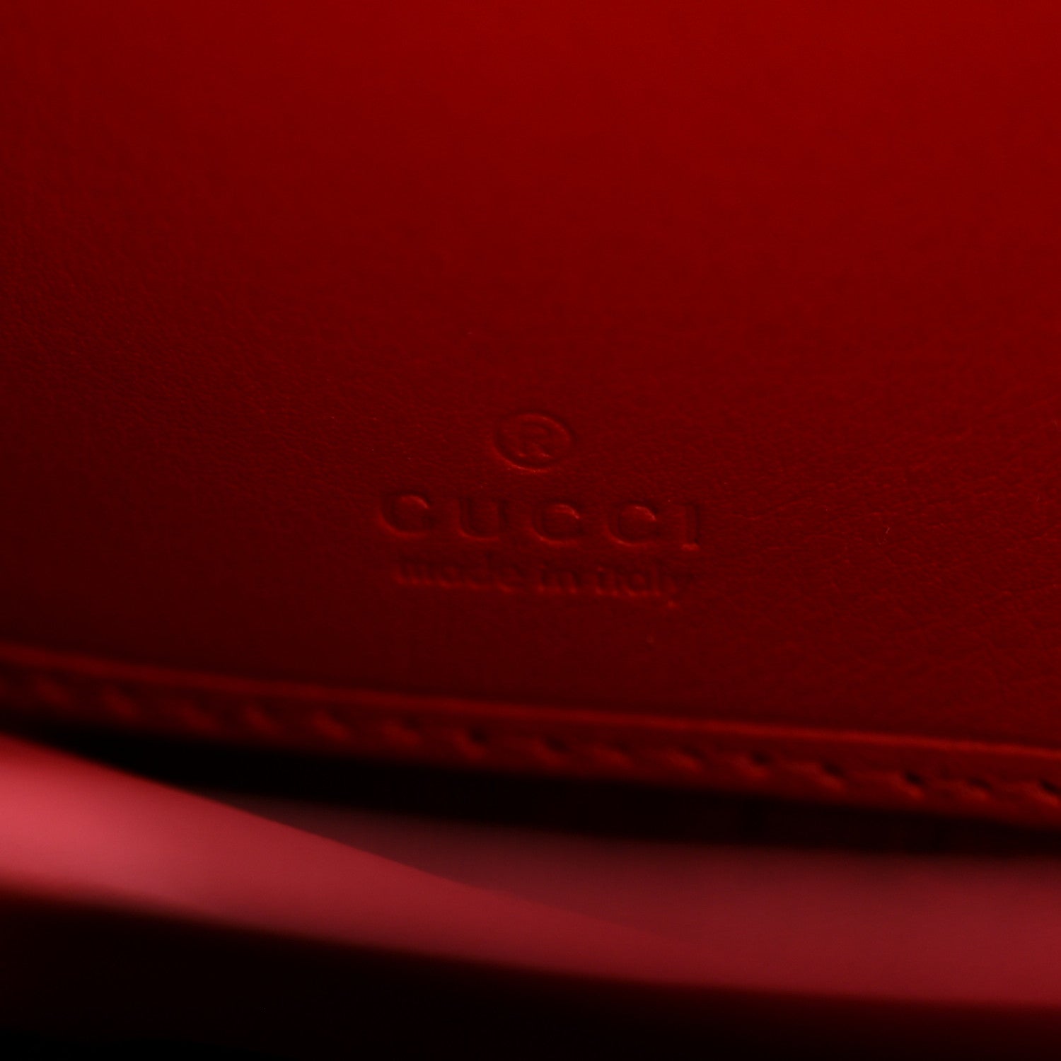 GG Supreme Monogram Apple Zip Around Wallet Beige Multicolor Lobster Red