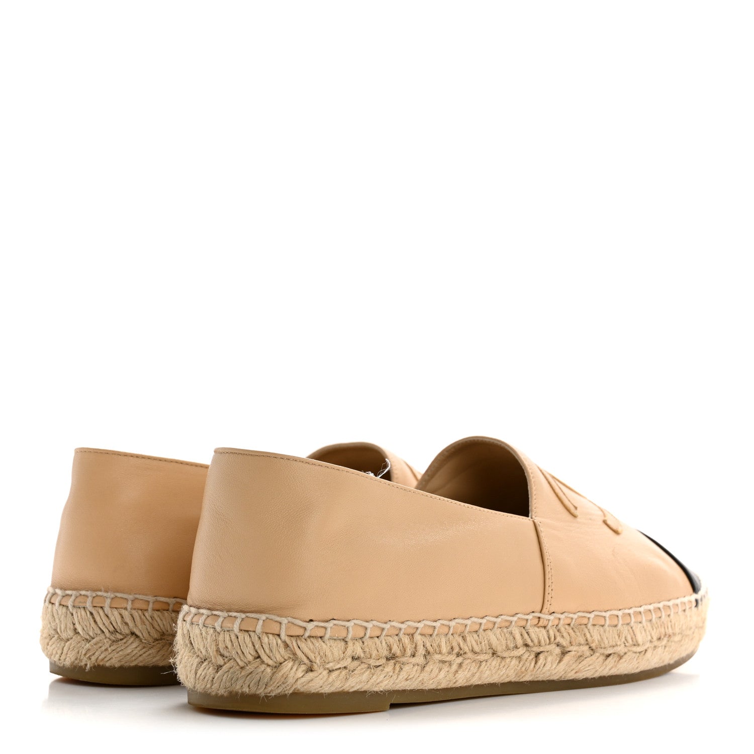 Lambskin CC Espadrilles 40 Beige Black