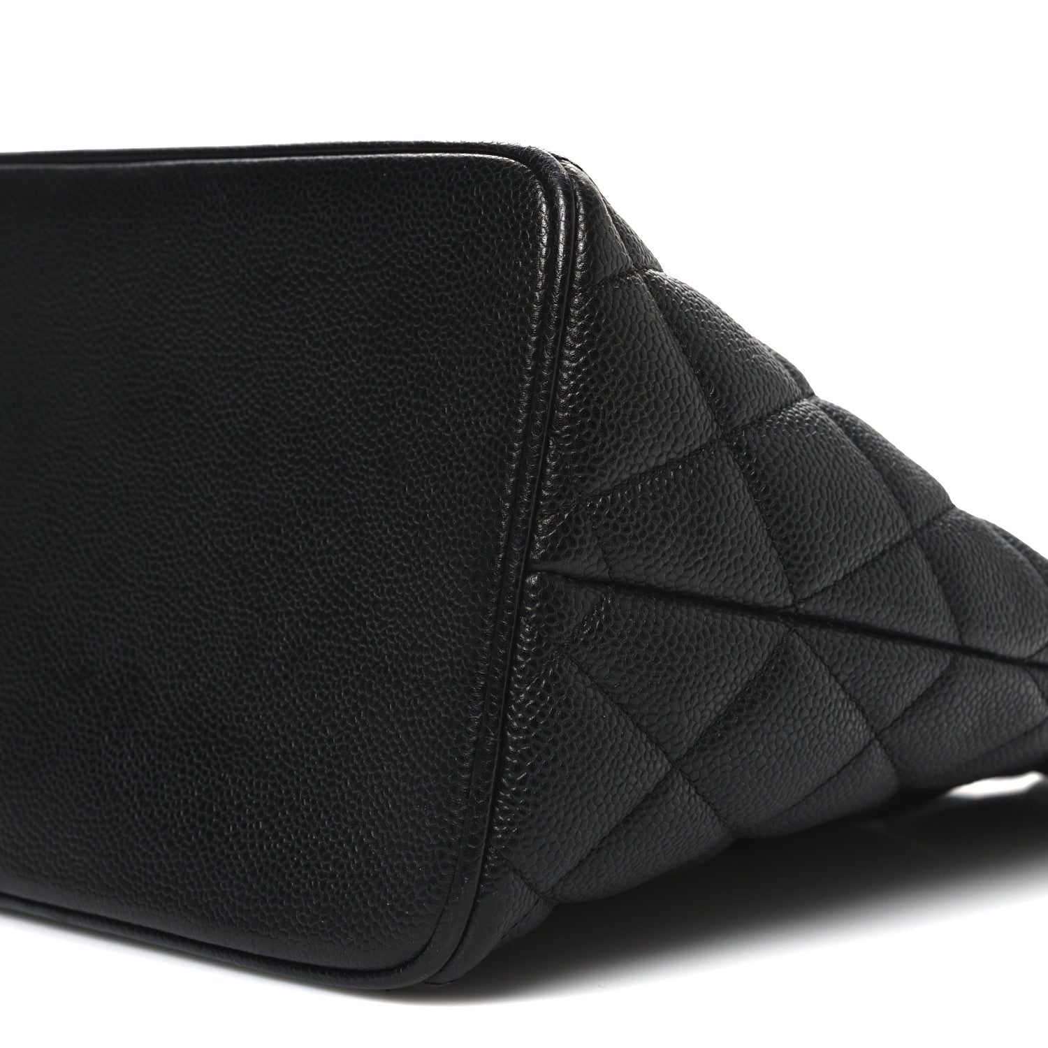 Caviar Quilted Medallion Tote  Black