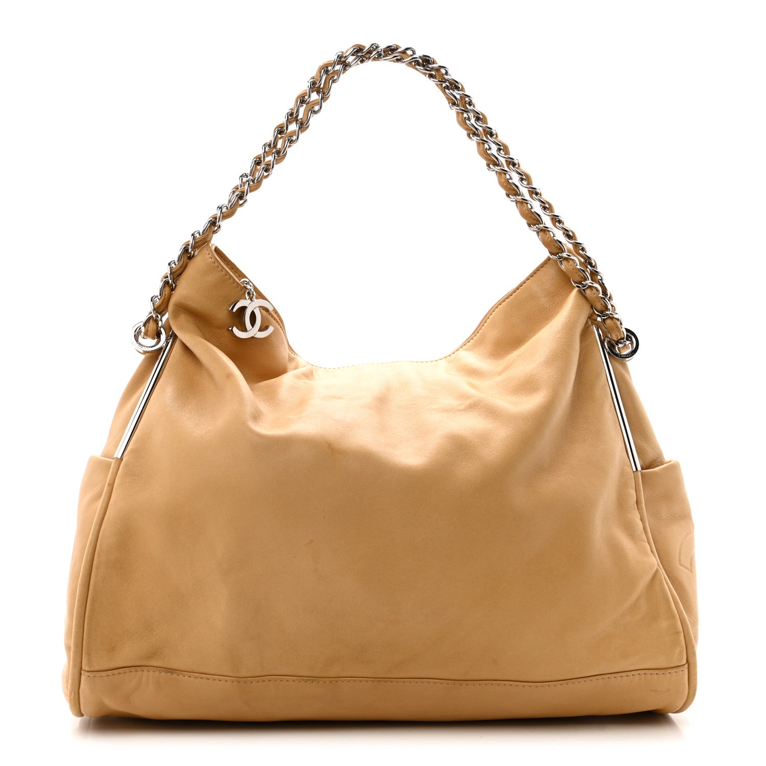 Lambskin Large Ultimate Soft Tote Beige