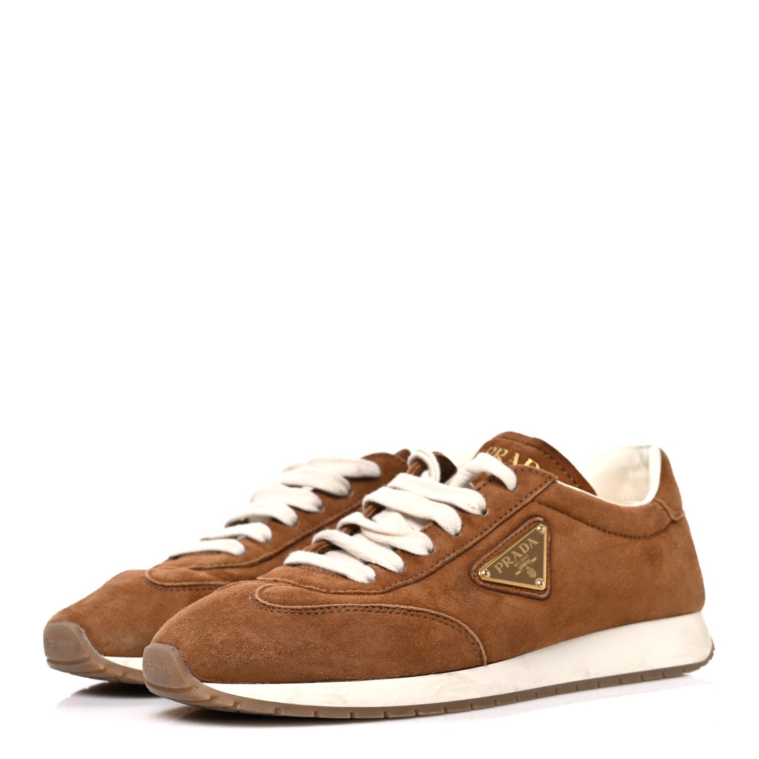 Suede Logo Womens Low Top Sneakers 36.5 Cocoa Brown