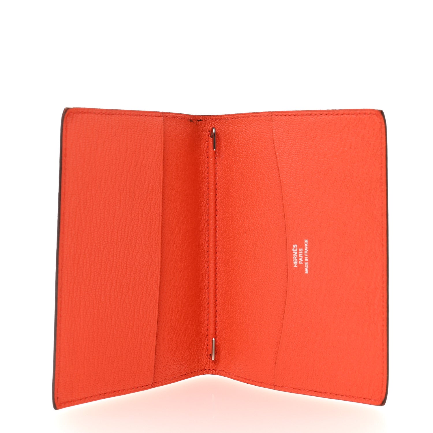 Chevre Mysore Bi-Color Globe Trotter Agenda Cover PM Rose Lipstick Orange Poppy