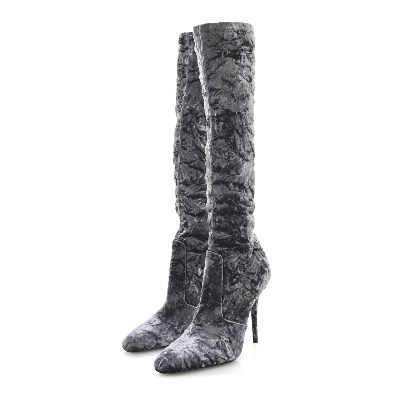 Velvet Ella Knee High Boots 37.5 Cool Grey