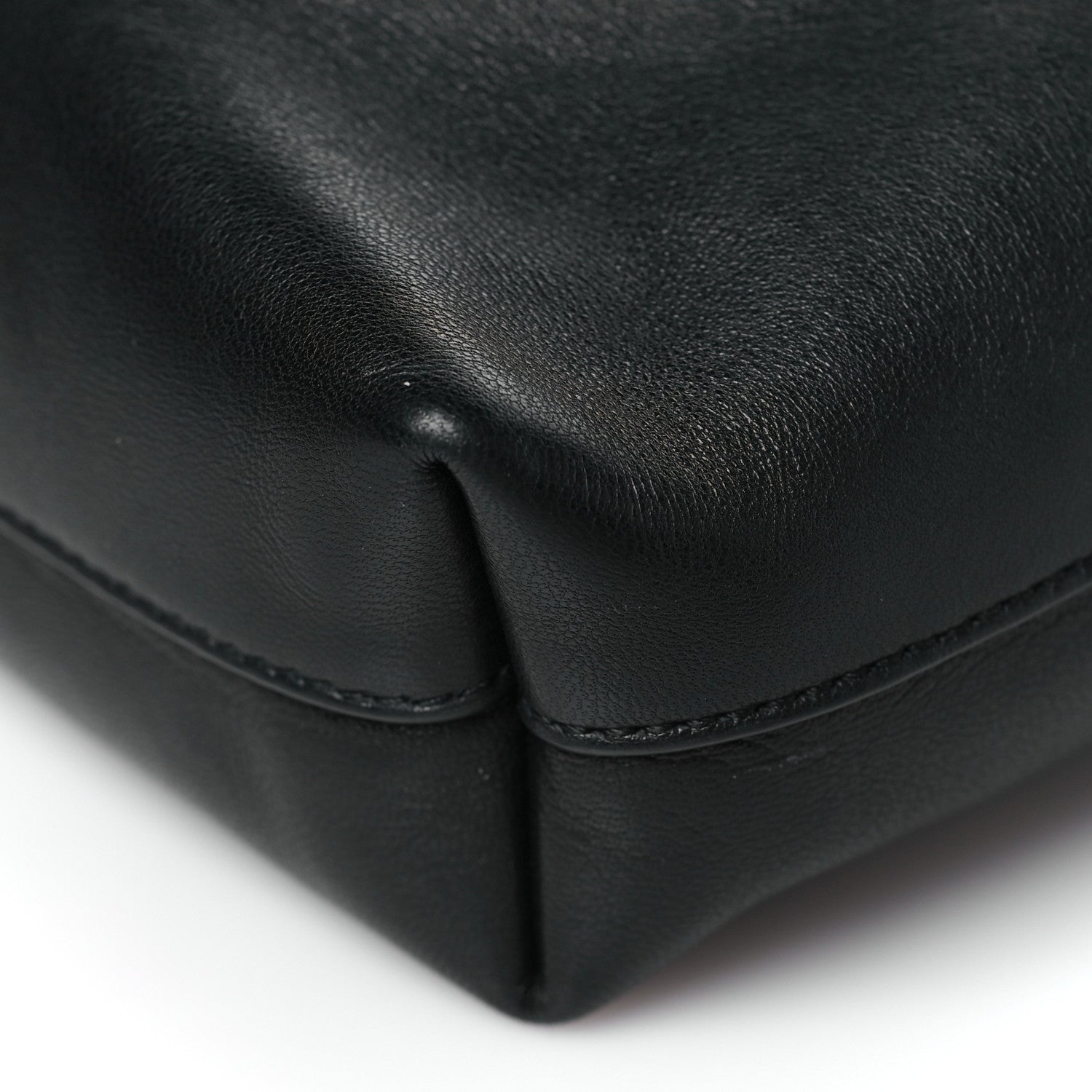 Lambskin Pochon Shoulder Bag Black