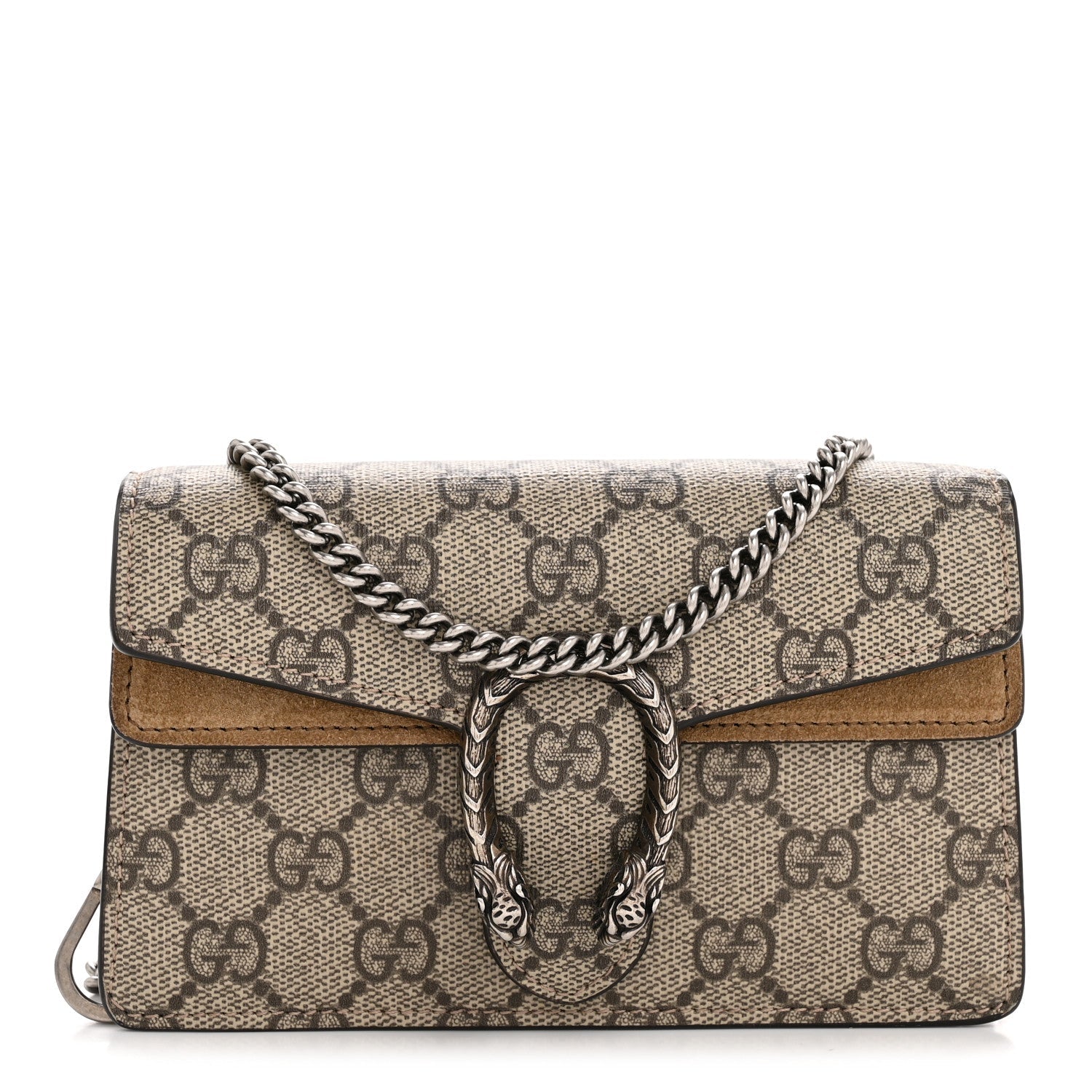 GG Supreme Monogram Super Mini Dionysus Shoulder Bag Taupe