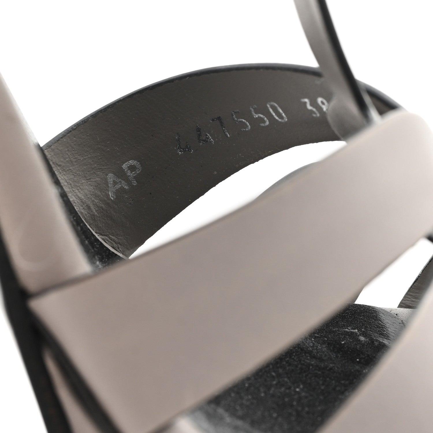 Calfskin Tribute 105 Platform Sandals 38 Grey