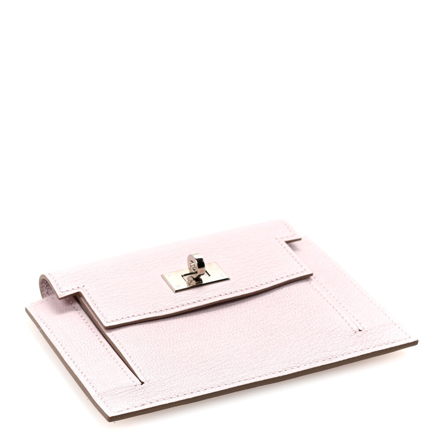Chevre Mysore Kelly Pocket Compact Wallet Mauve Pale