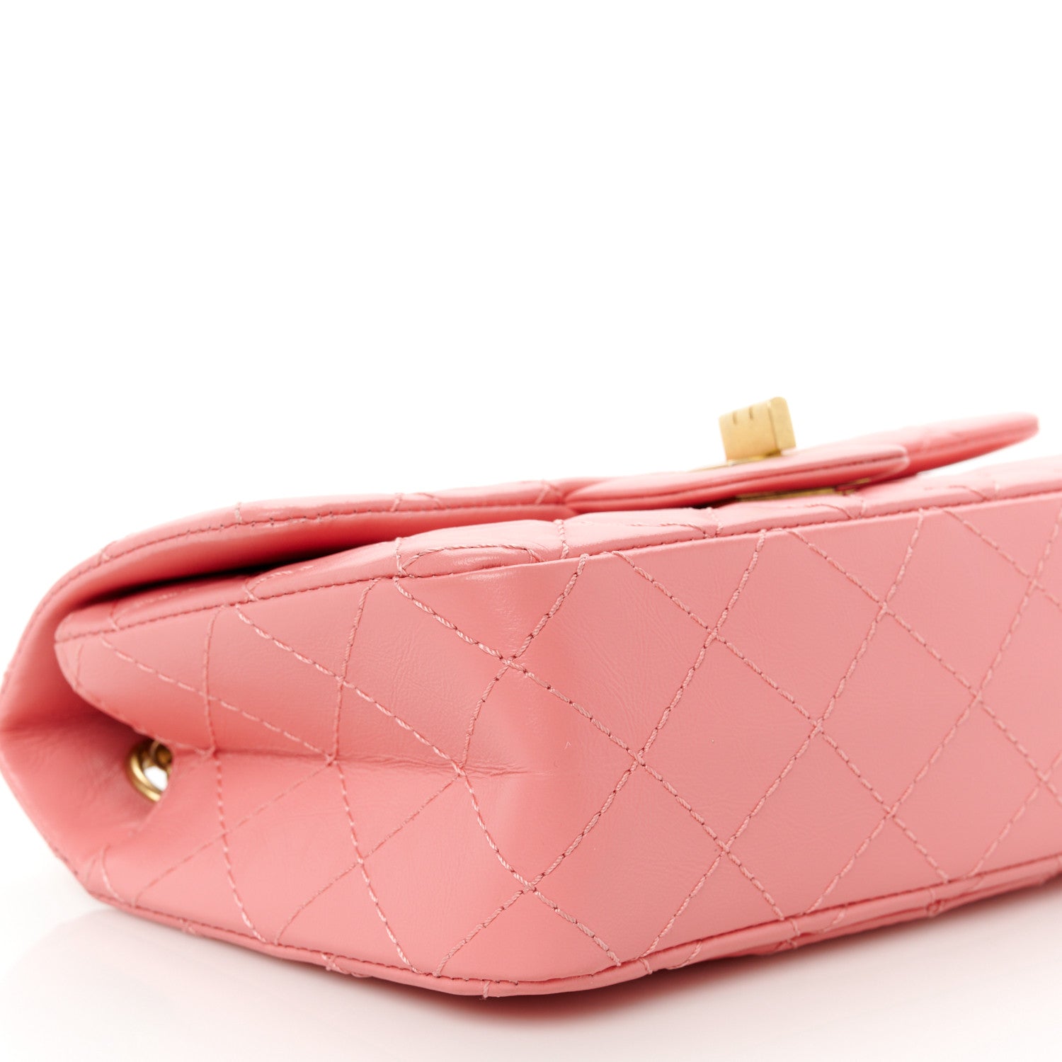 Aged Calfskin Quilted 2.55 Reissue Mini Flap Pink