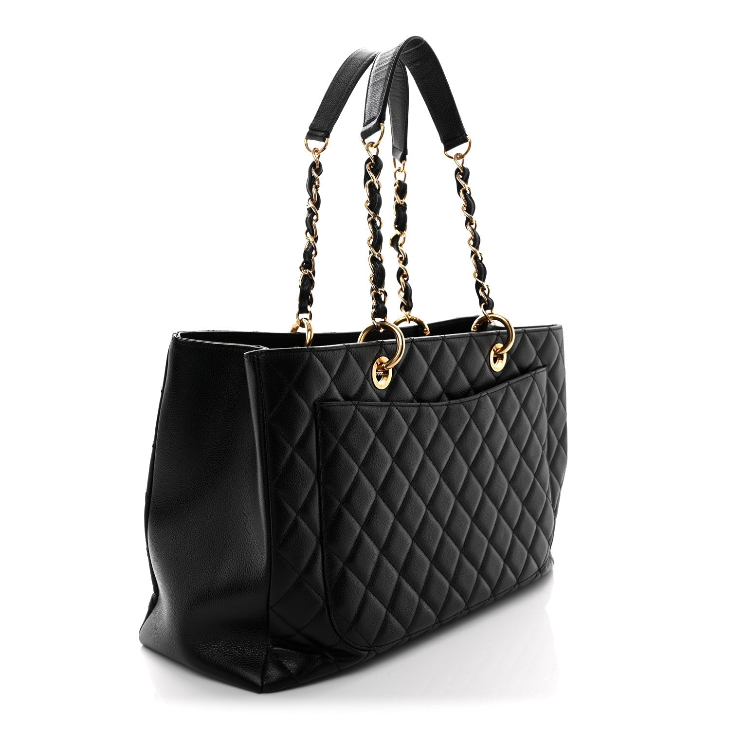 Caviar Quilted XL Grand Shopping Tote GST Black