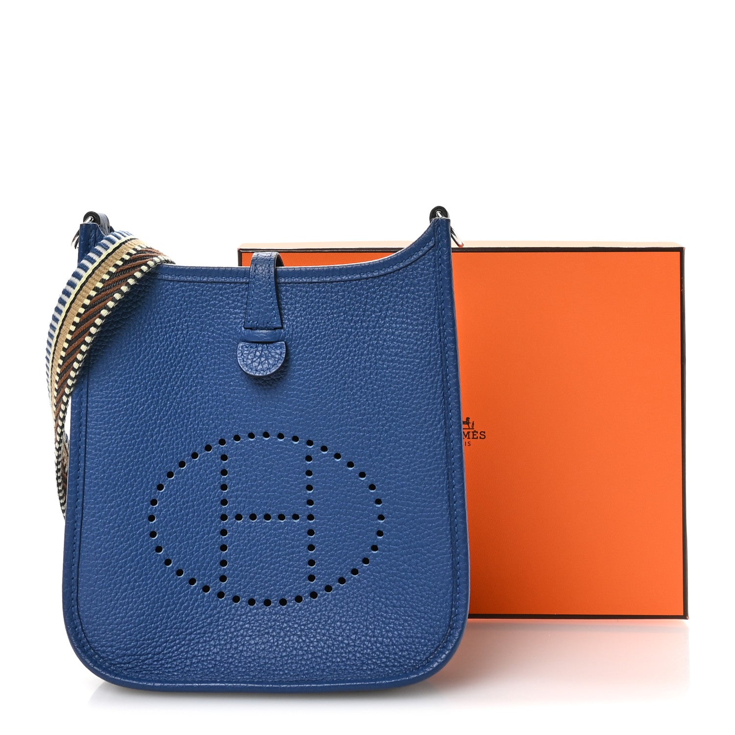 Taurillon Clemence Amazone Sangle Cavale Evelyne TPM Bleu Tie Nata Black Cacao