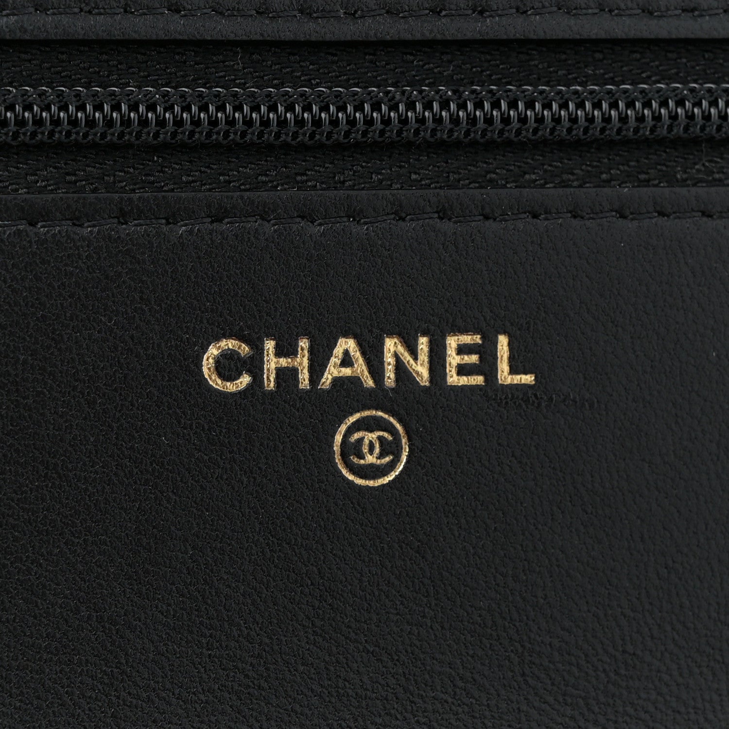 Lambskin Quilted Sweet Camellia Wallet On Chain WOC Black