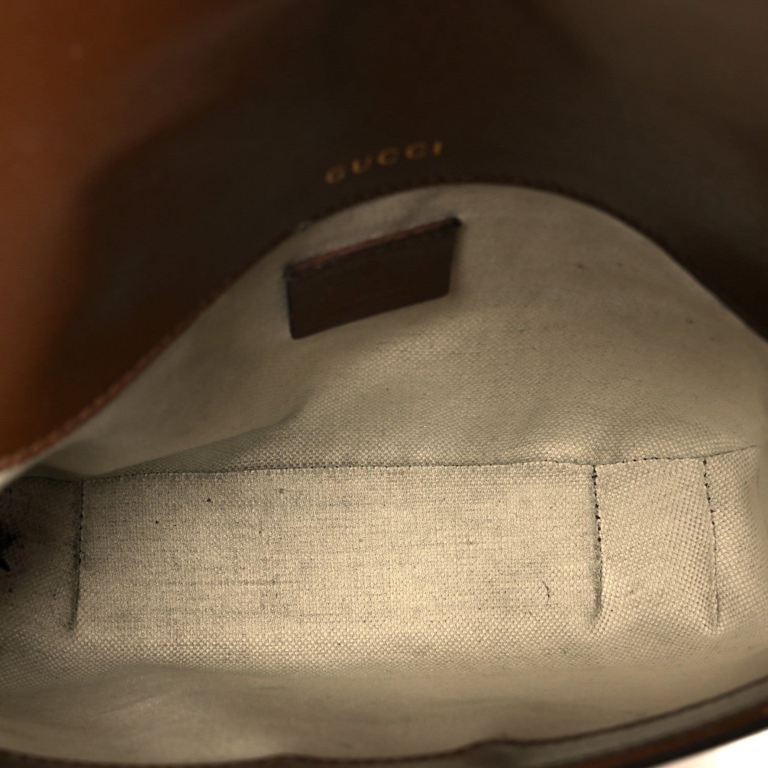 GG Supreme Monogram Web Mini Horsebit 1955 Shoulder Bag Beige Brown Sugar