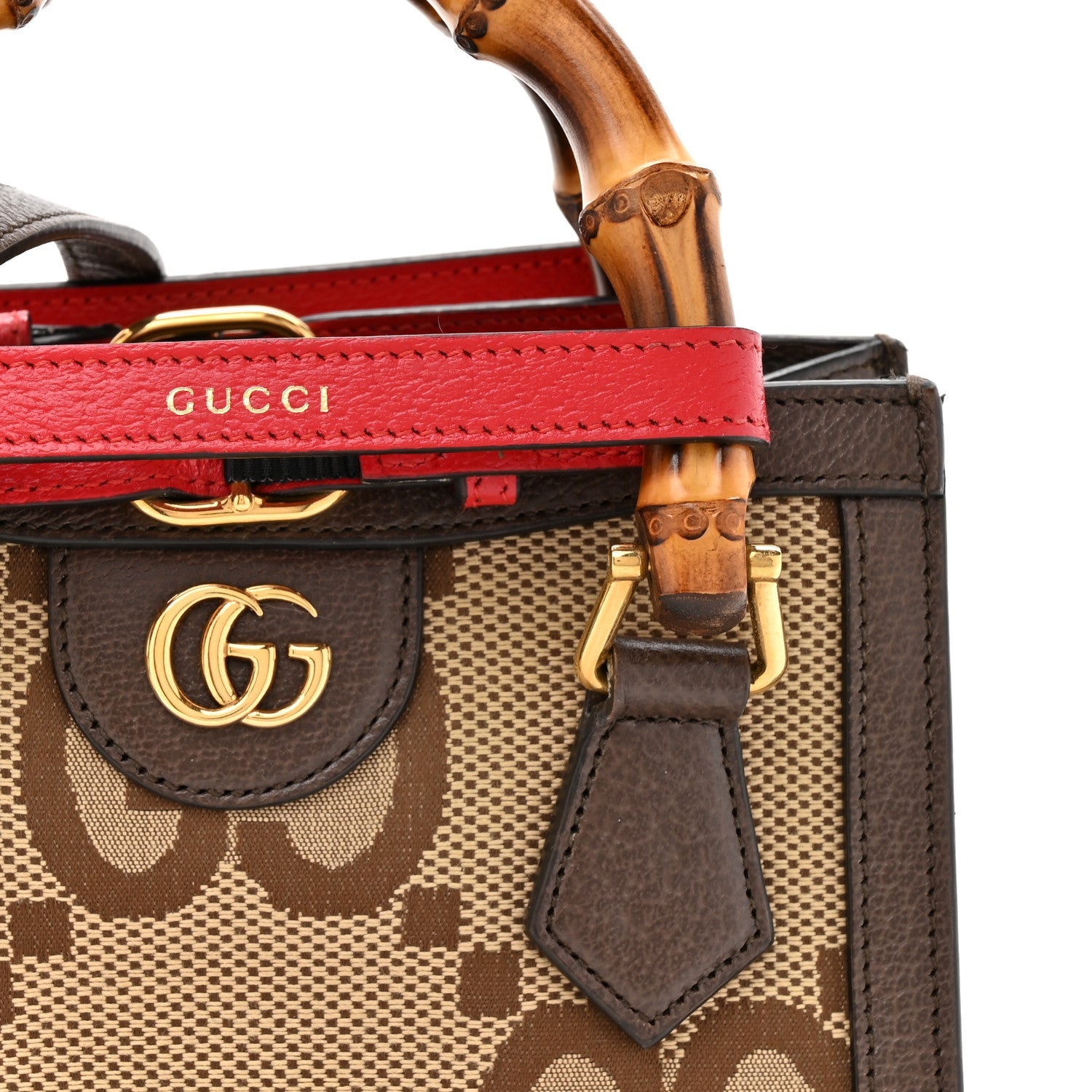 Monogram Jumbo GG Textured Dollar Calfskin Mini Diana Tote Bag Camel Ebony New Acero Pomegranate Red