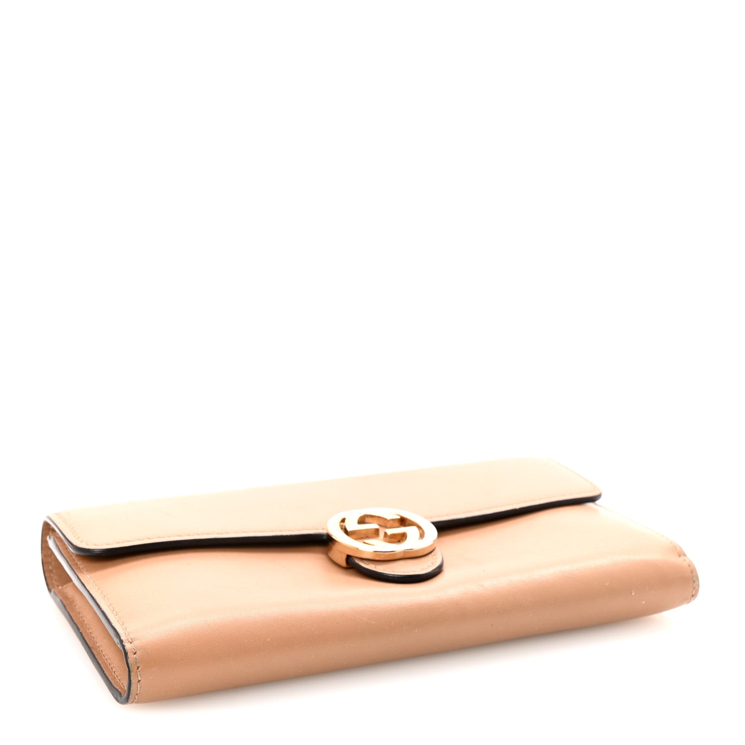Moon Calfskin Icon Continental Wallet Camelia