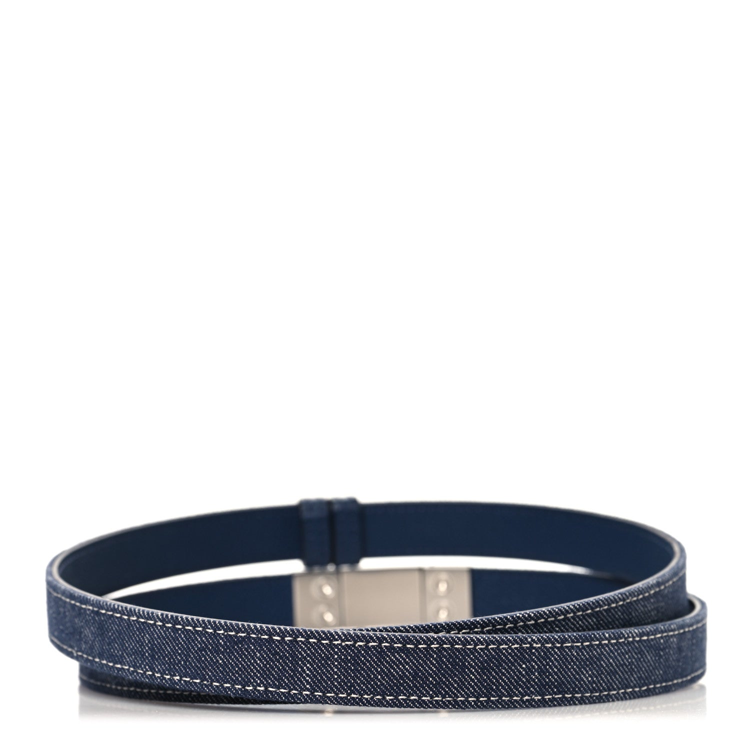 Denim Epsom Rivale 18 Belt Bleu Indigo White Bleu Navy