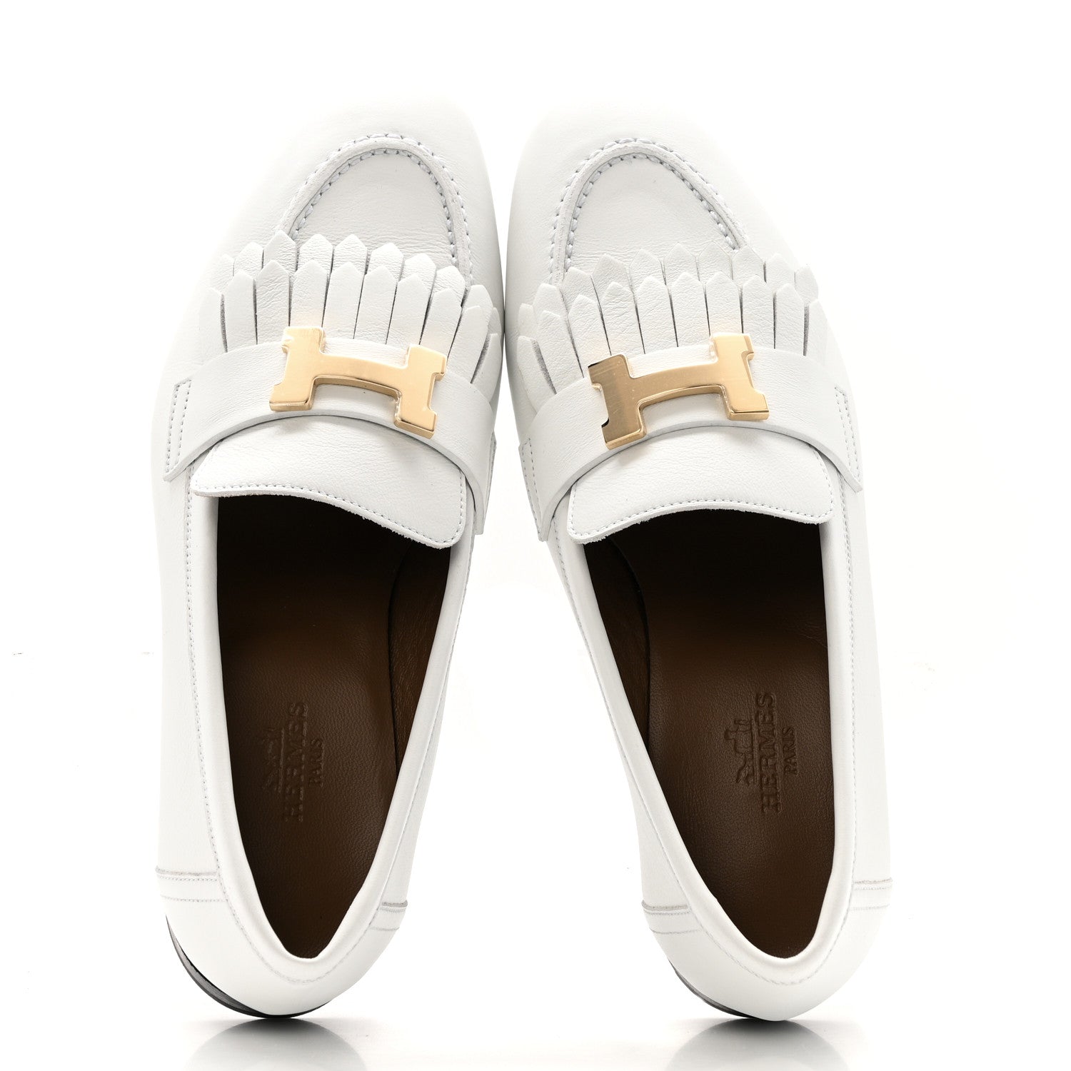 Calfskin Womens Royal Loafers 35 White