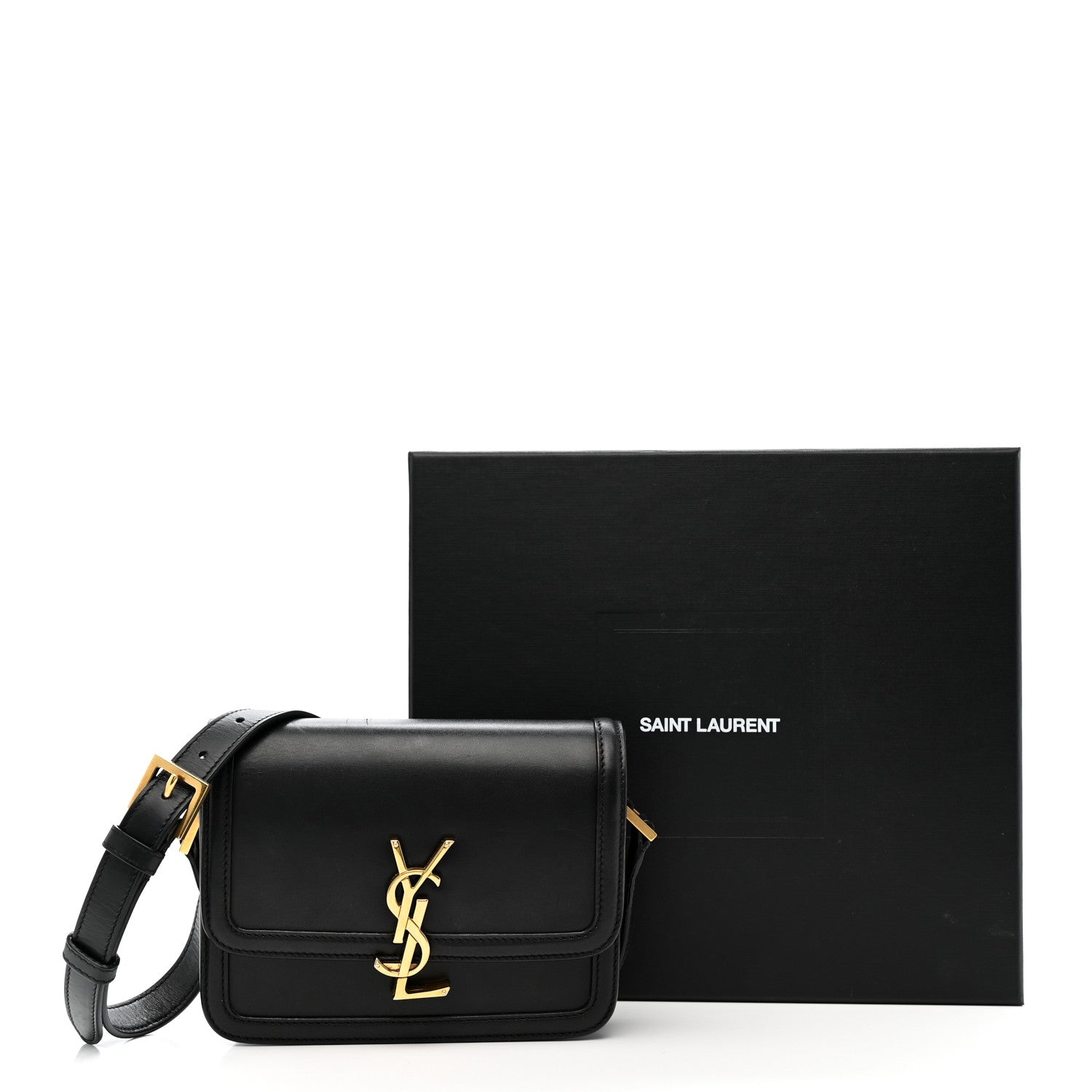 Smooth Calfskin Small Solferino Satchel Black