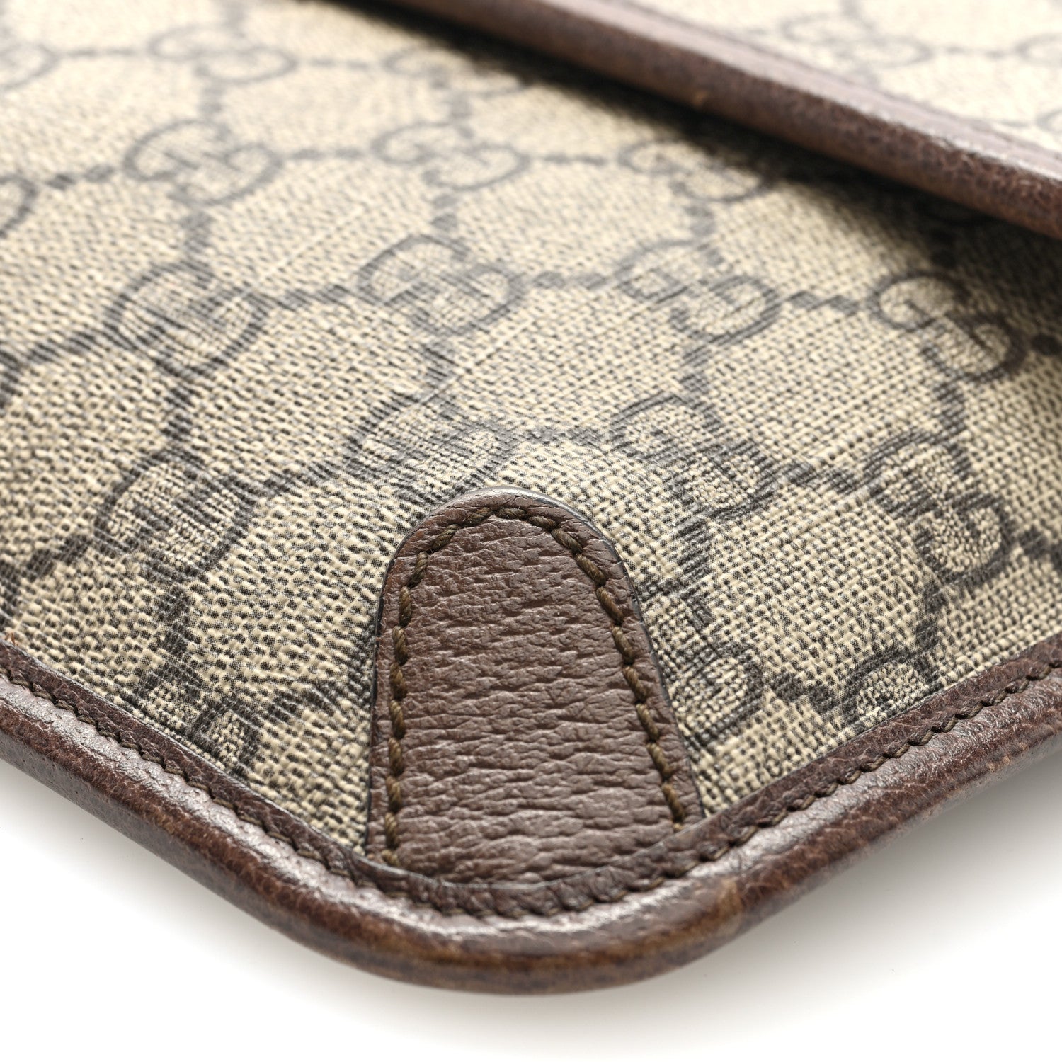 GG Supreme Monogram Neo Vintage Web Belt Bag Brown
