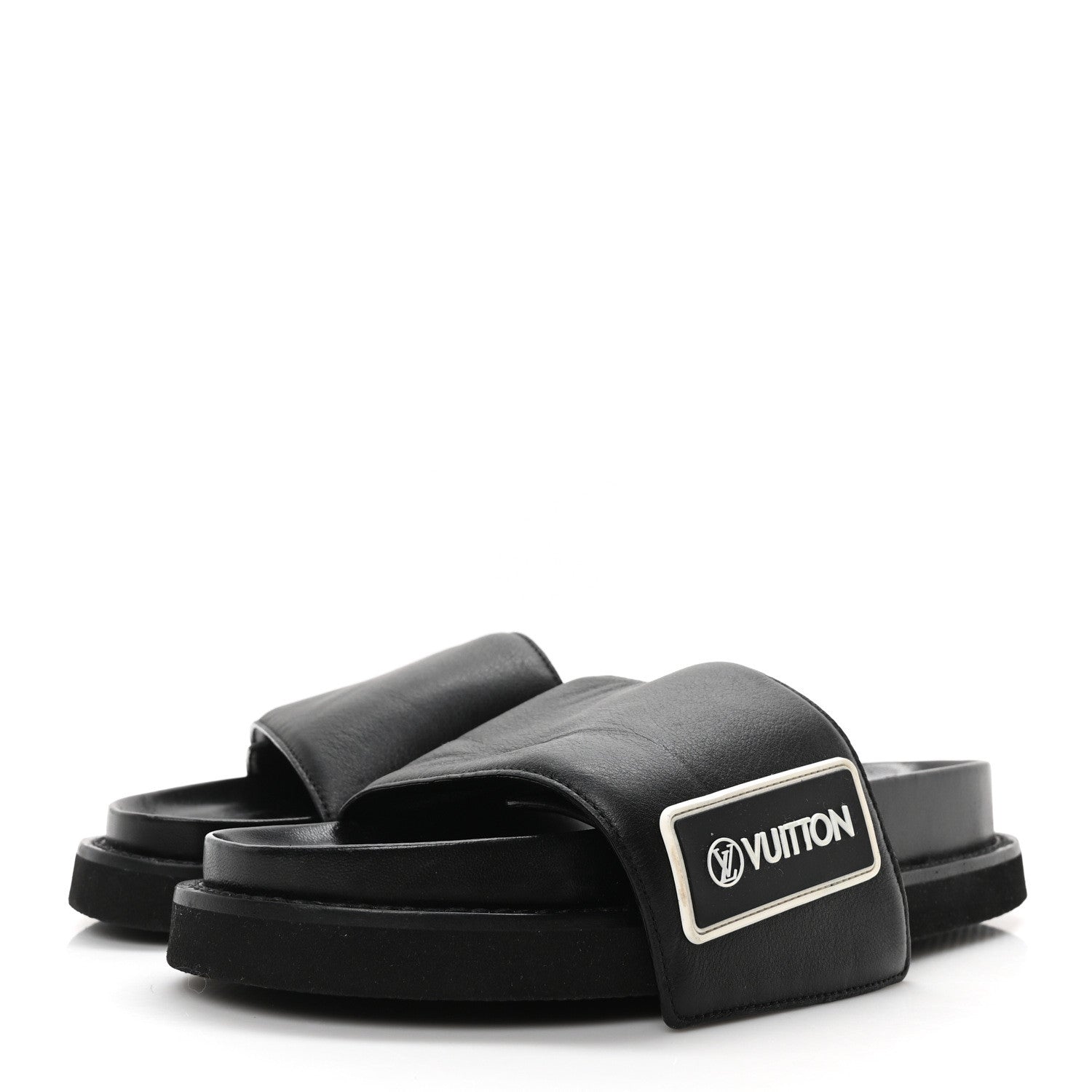 Calfskin Womens Pool Pillow Sunset Mules 37.5 Black