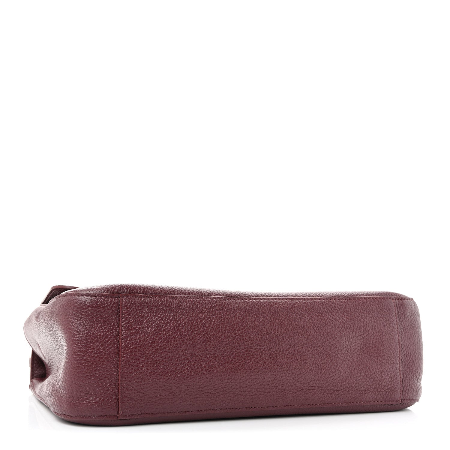 Grained Calfskin Small Souplissimo Maxi Flap Burgundy
