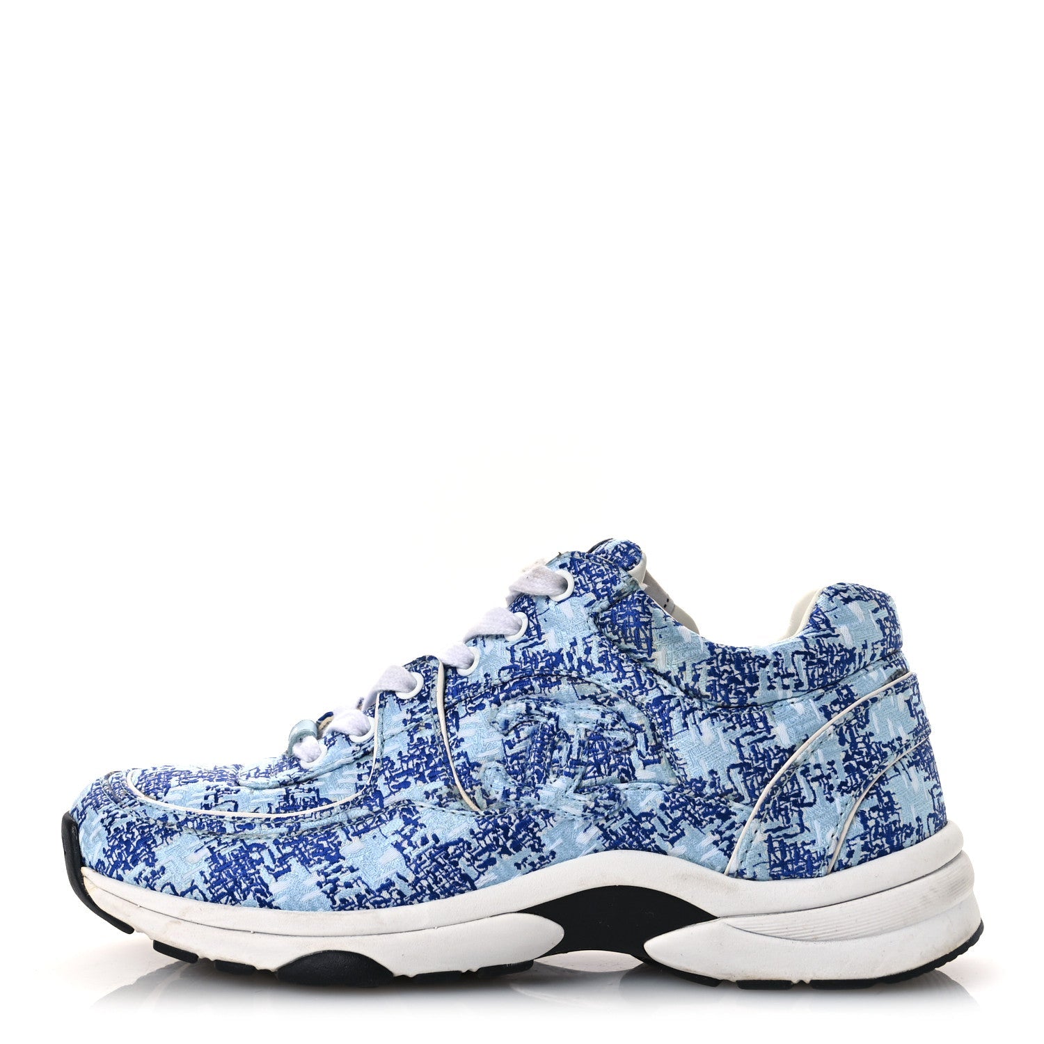 Tweed CC Sneakers 36.5 Blue White