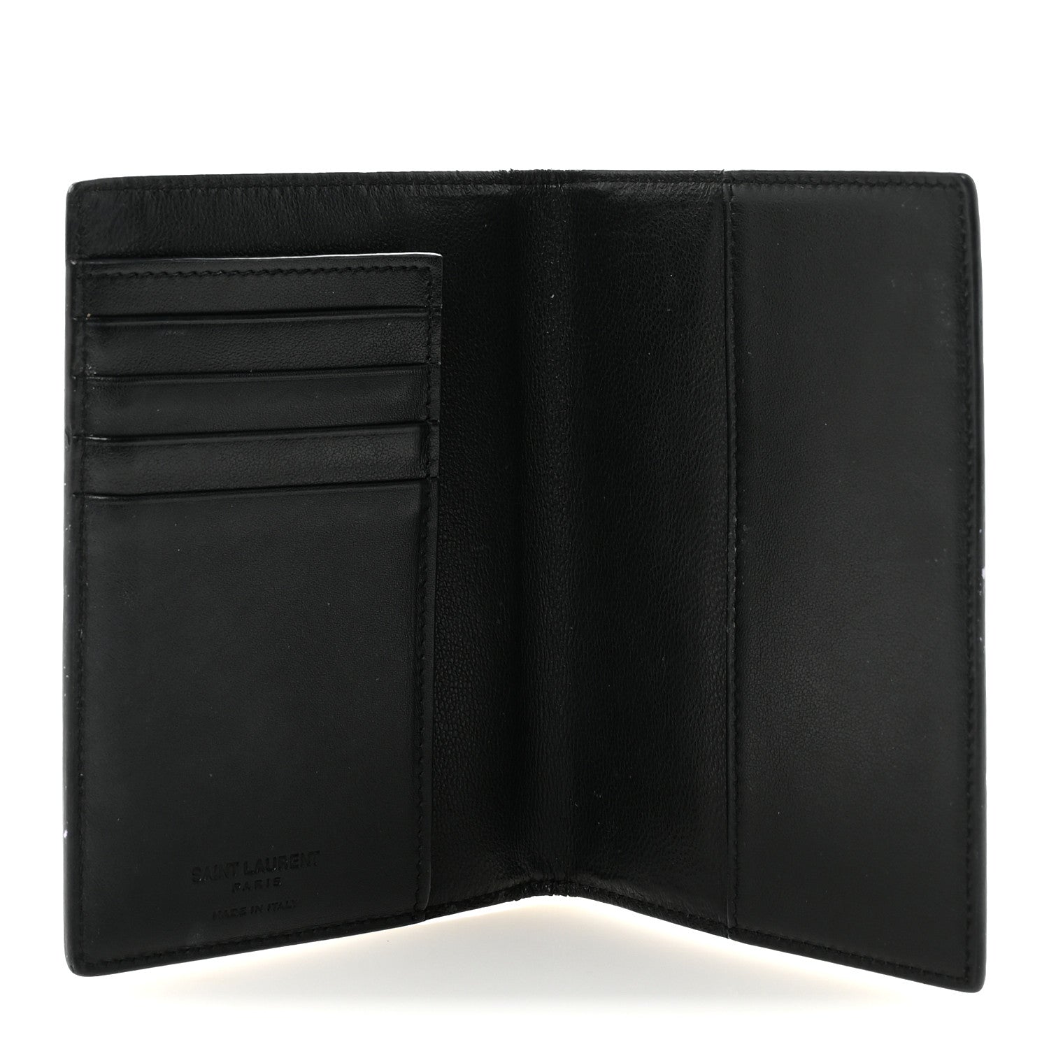 Crocodile Embossed Passport Holder Black