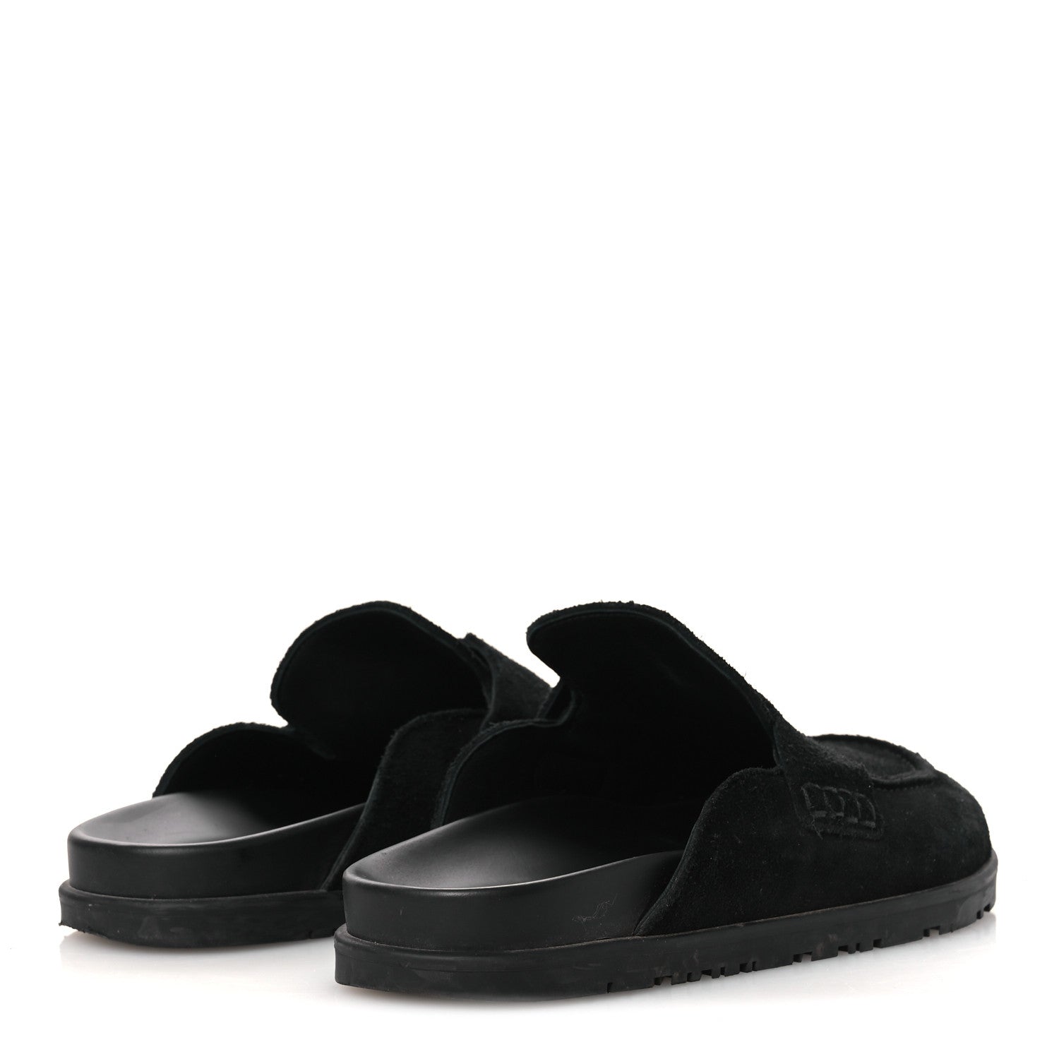 Suede Calfskin Go Mules 37 Black