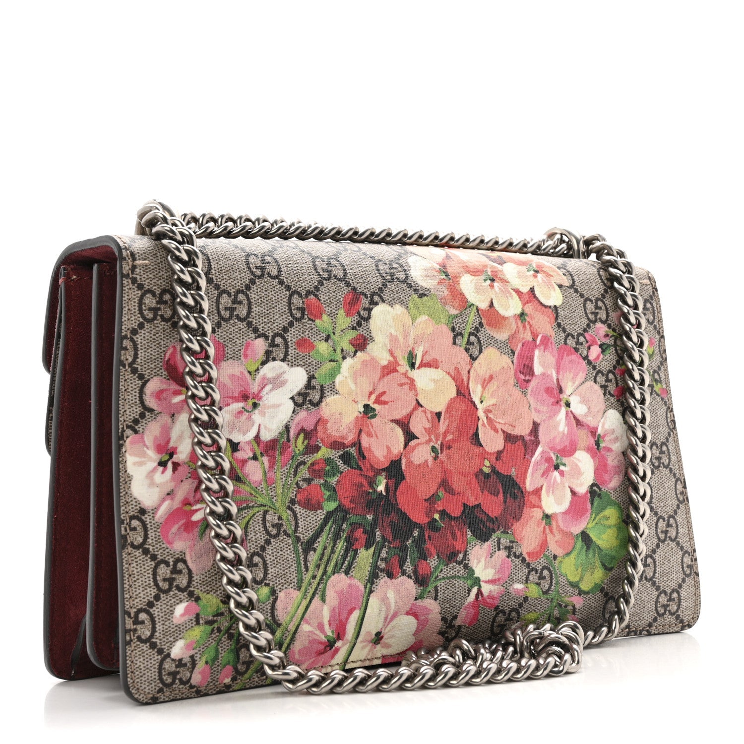 GG Supreme Monogram Blooms Small Dionysus Shoulder Bag Beige Multicolor Dry Rose