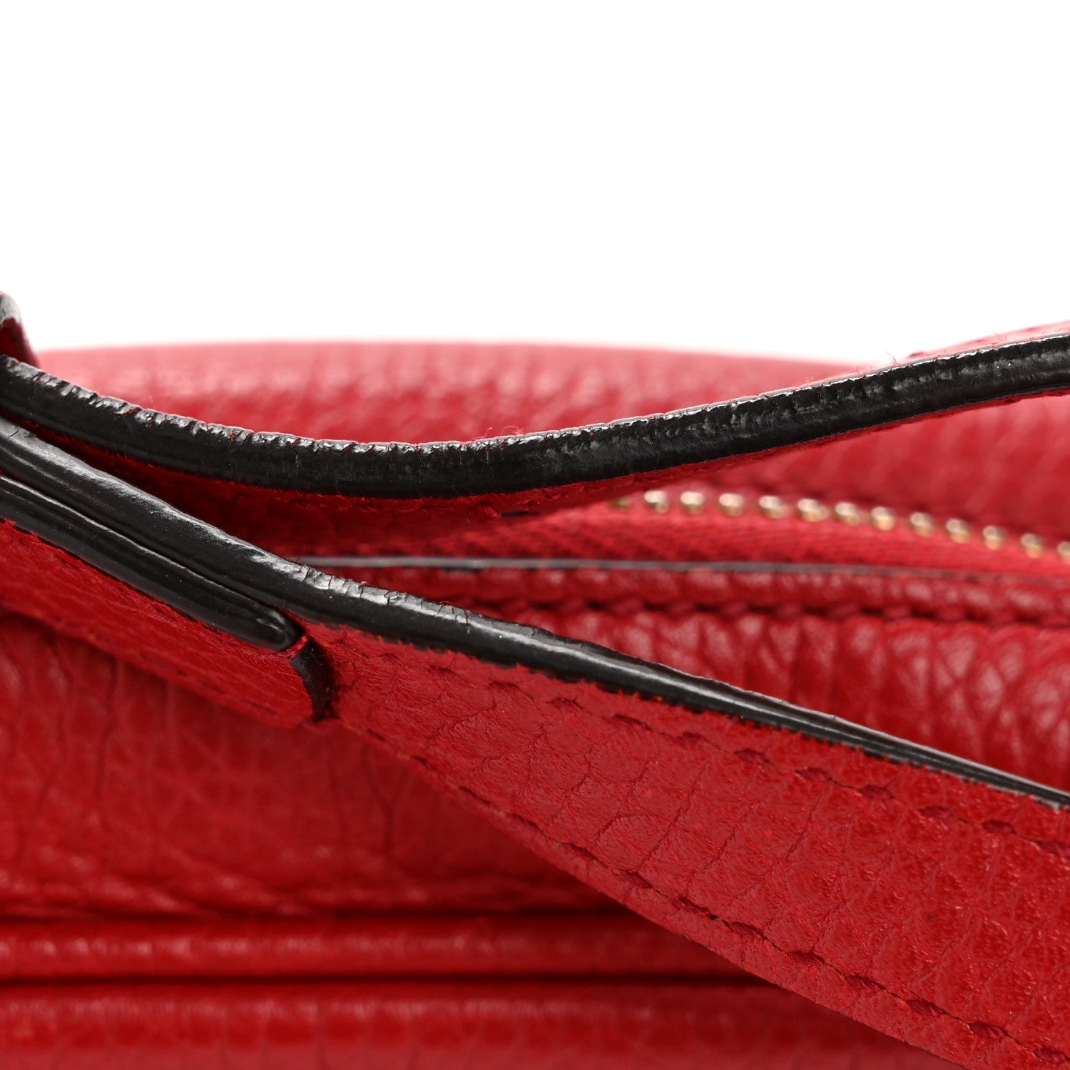 Pebbled Calfskin Small Soho Disco Bag Tabasco Red