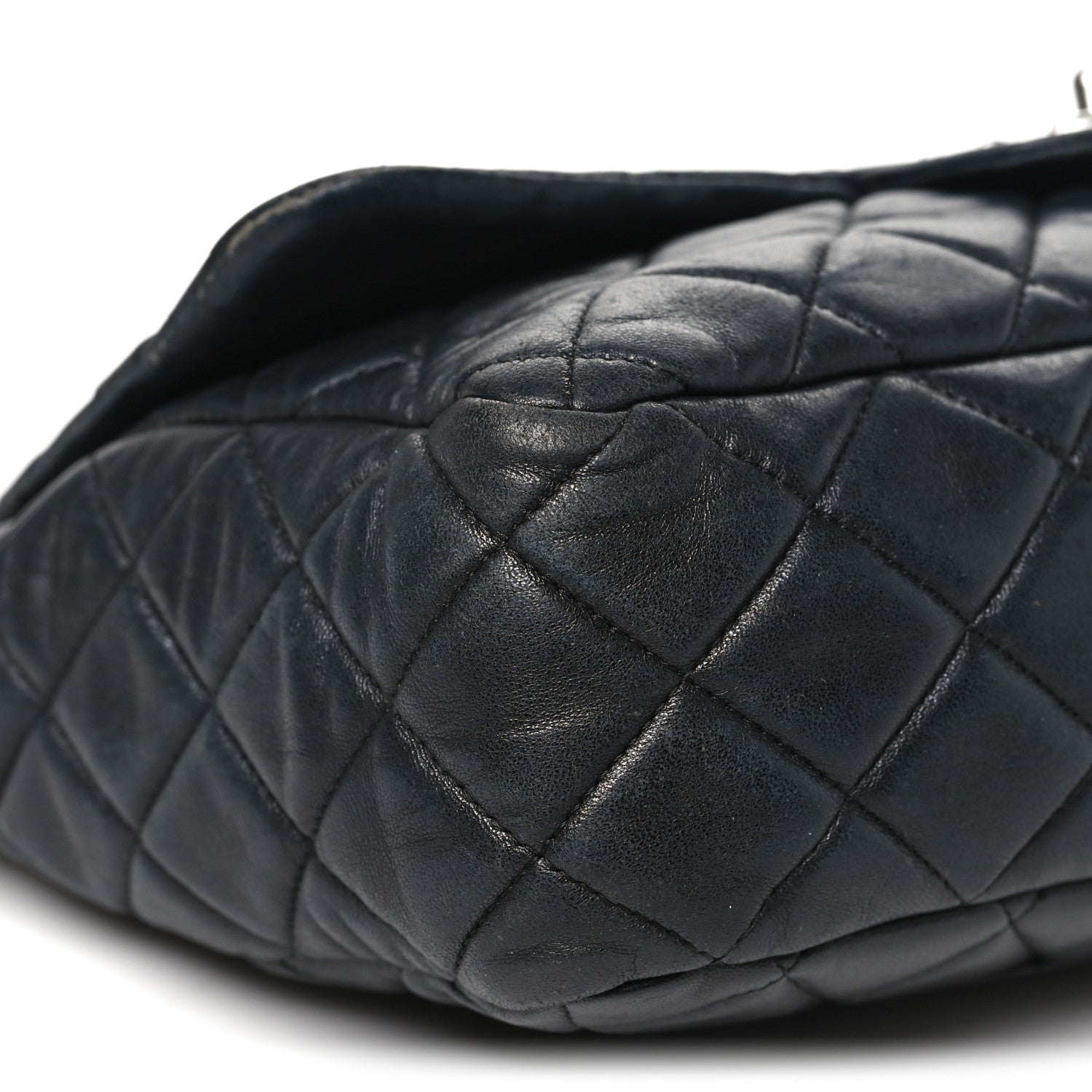 Lambskin Quilted Jumbo Single Flap Black