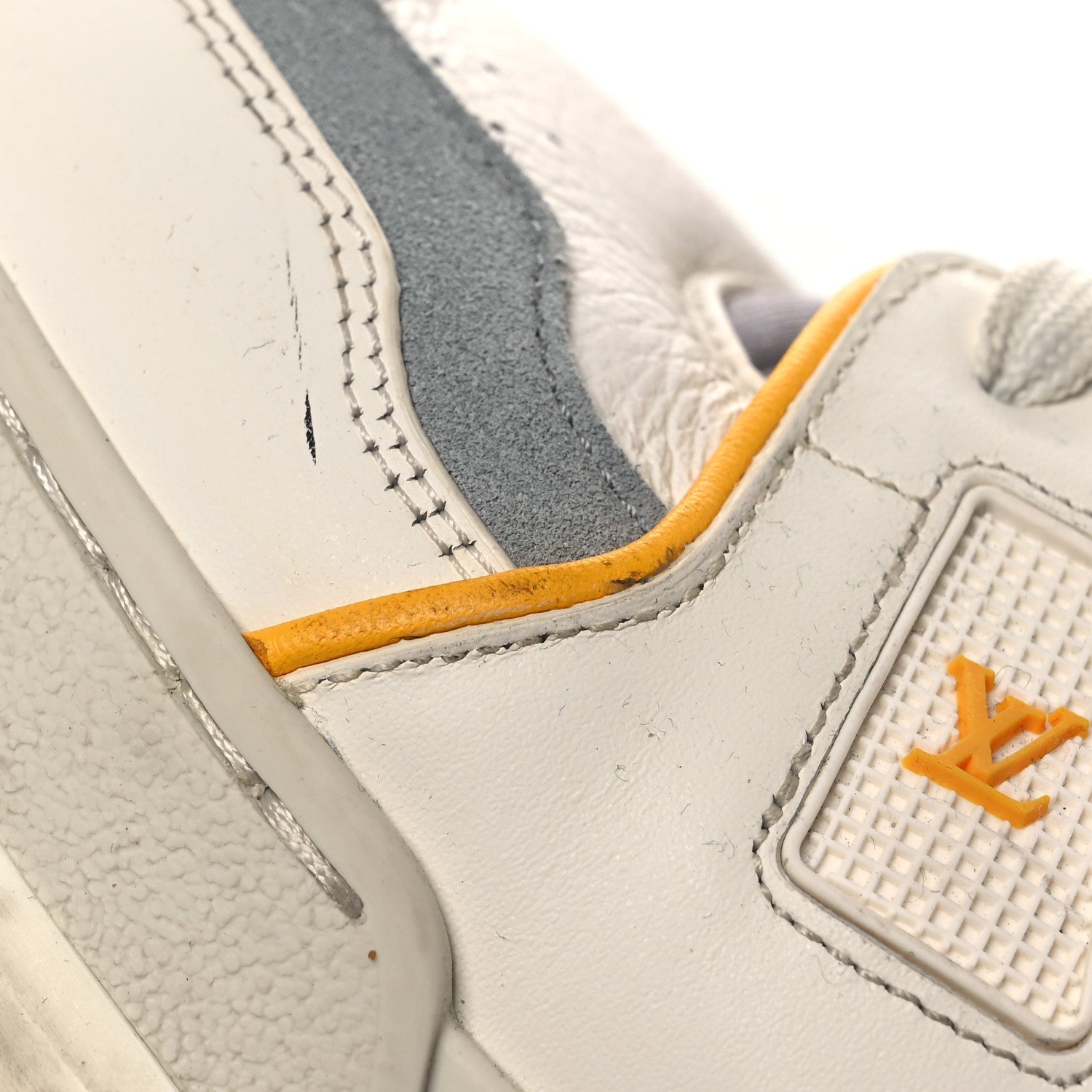 Calfskin LV Trainer Sneakers 11 Yellow