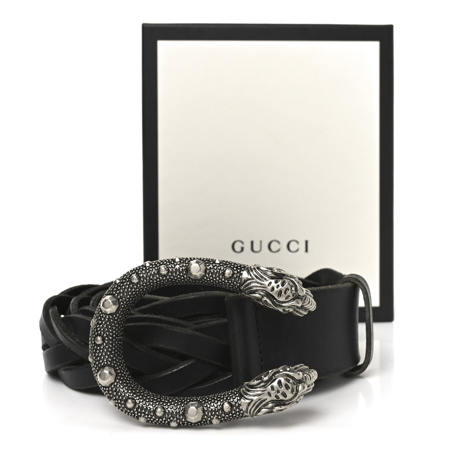Calfskin Braided Dionysus Belt 115 46 Black
