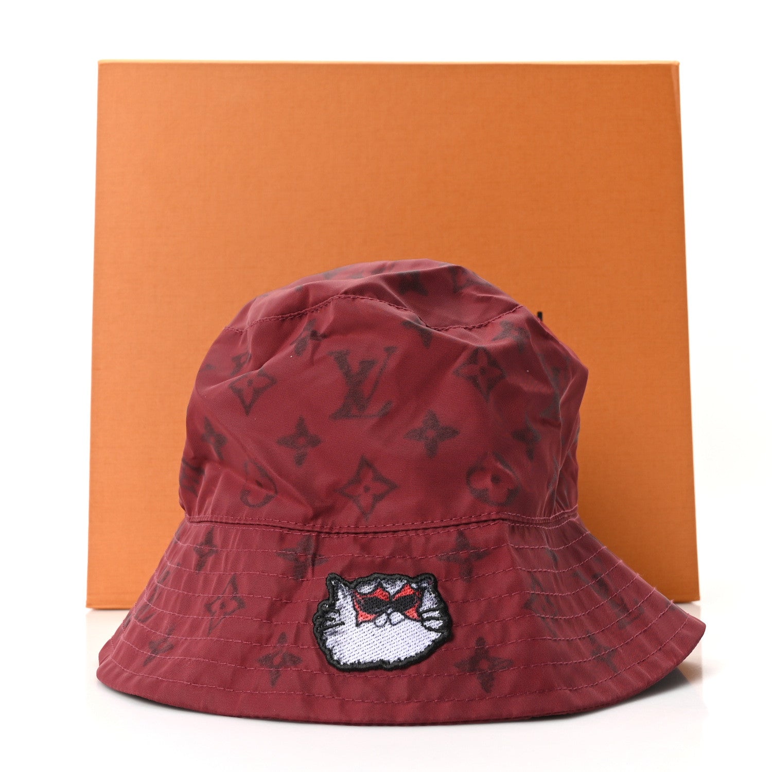 LV X Grace Coddington Polymade Monogram Pocket Bucket Hat M Raspberry