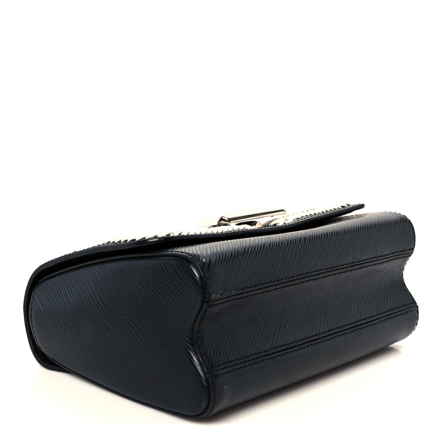 Epi Whipstitch Heart Twist Shoulder Bag MM Black