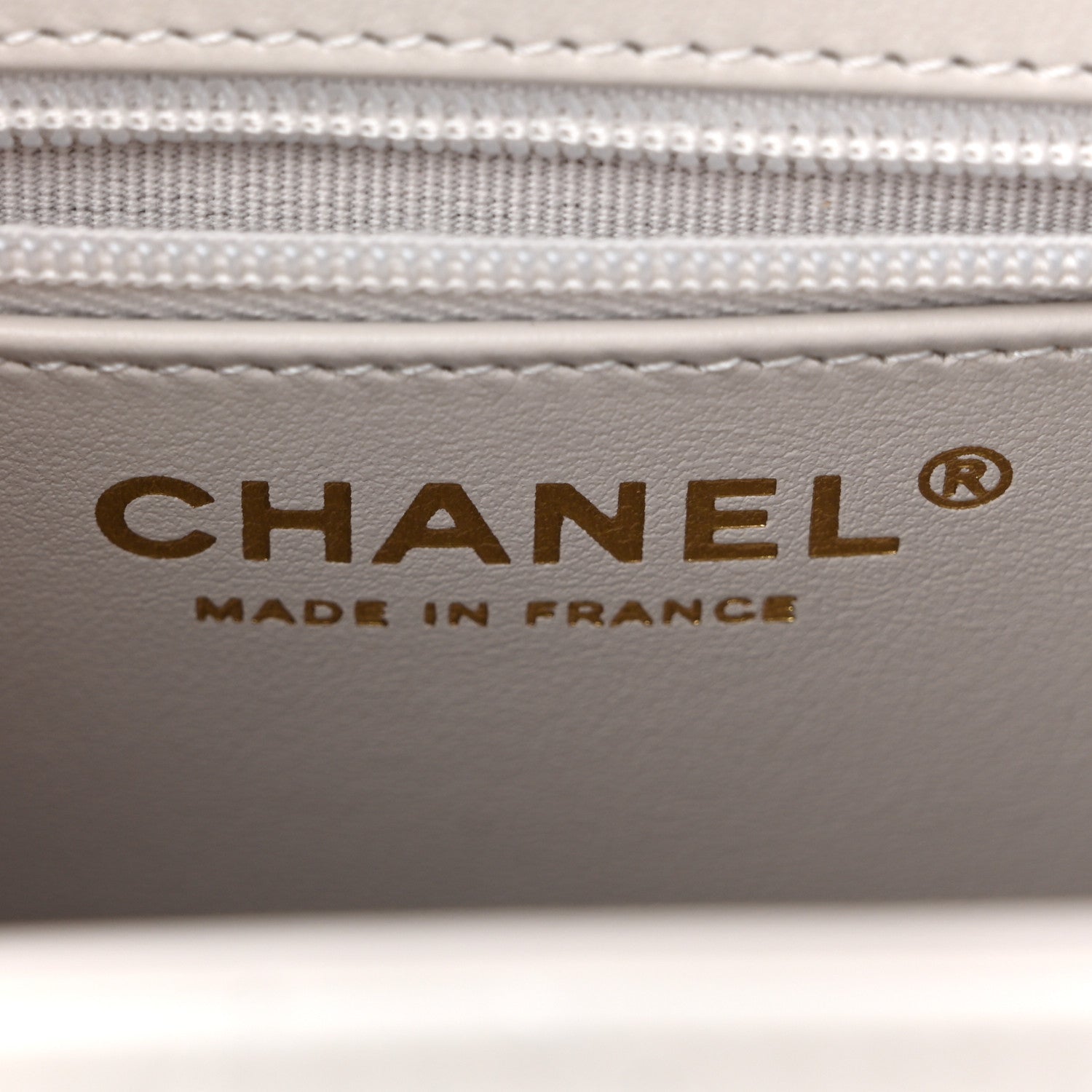 Shiny Aged Calfskin Quilted Nano Kelly Shopper Light Grey