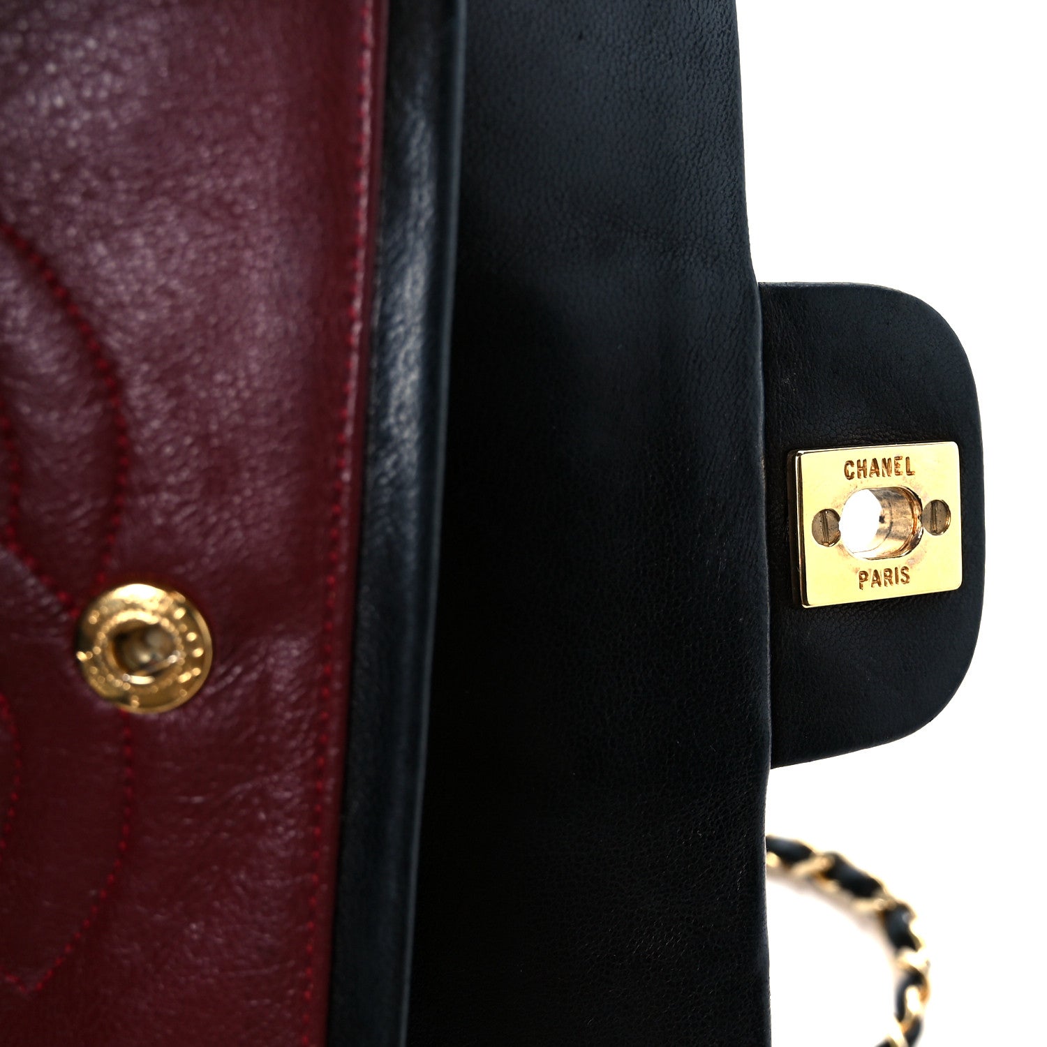 Lambskin Quilted Small Double Flap Black