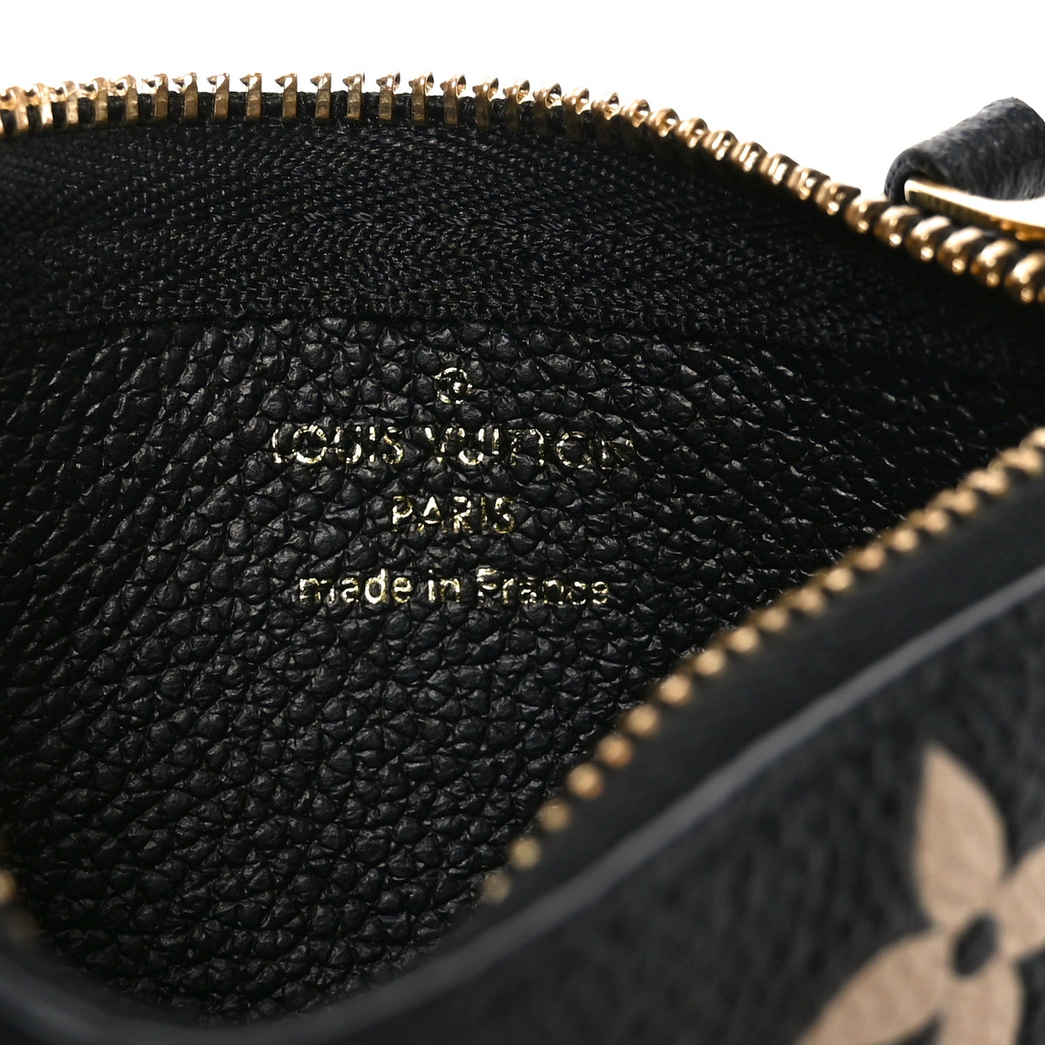 Empreinte Monogram Giant Key Pouch Black Beige