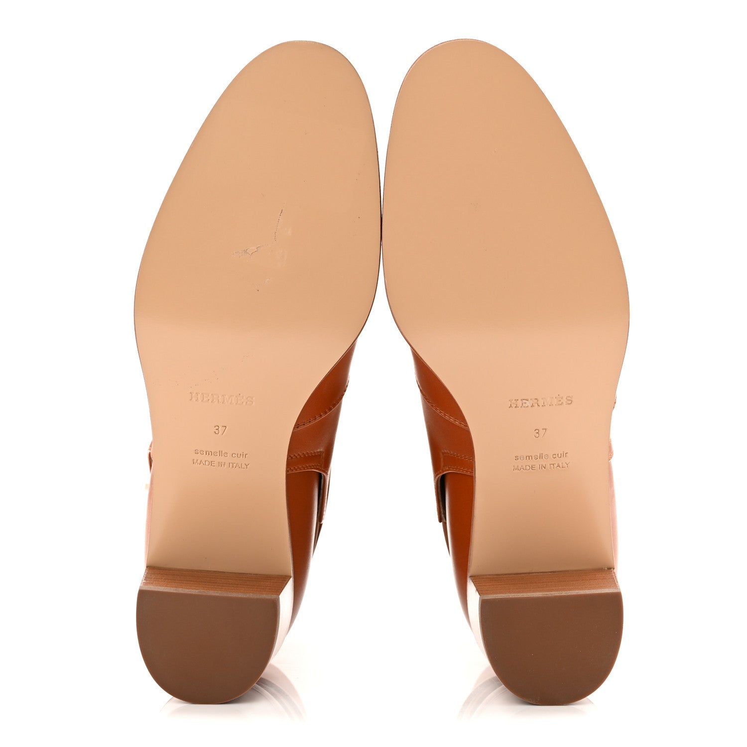 Calfskin Frenchie 50 Ankle Boots 37 Naturel