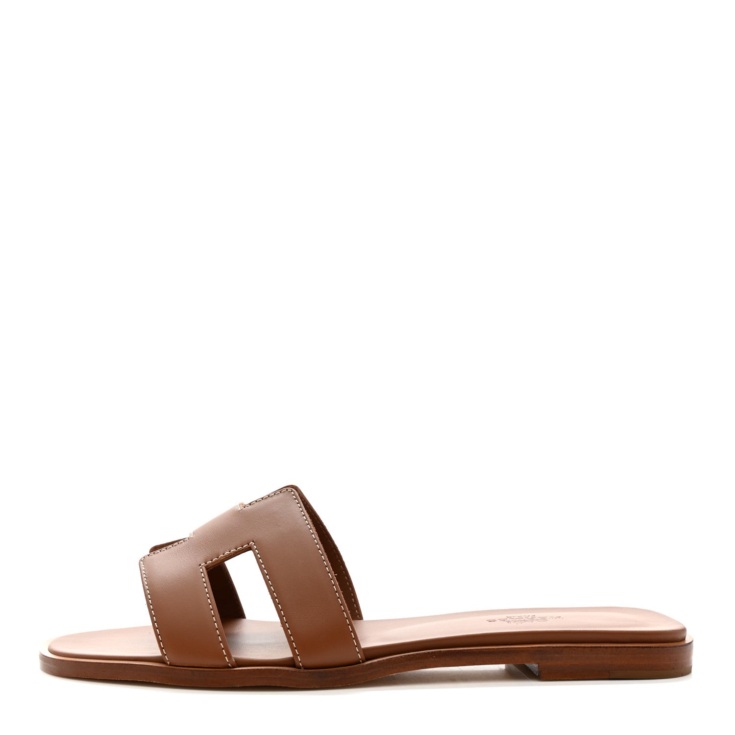 Box Calfskin Oran Sandals 38.5 Gold
