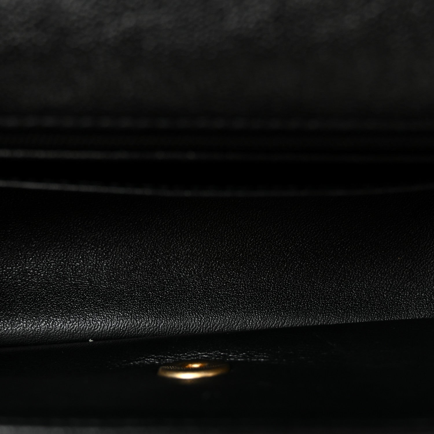Caviar Quilted Mini Top Handle Rectangular Flap Black