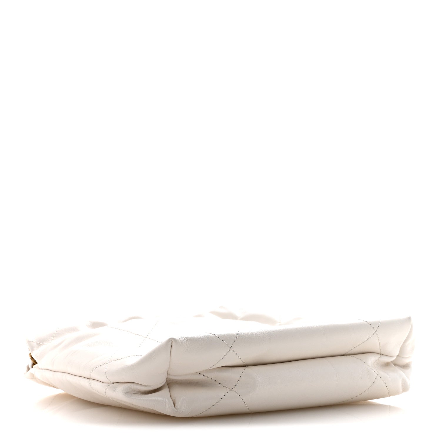 Shiny Calfskin Quilted Mini Chanel 22 White