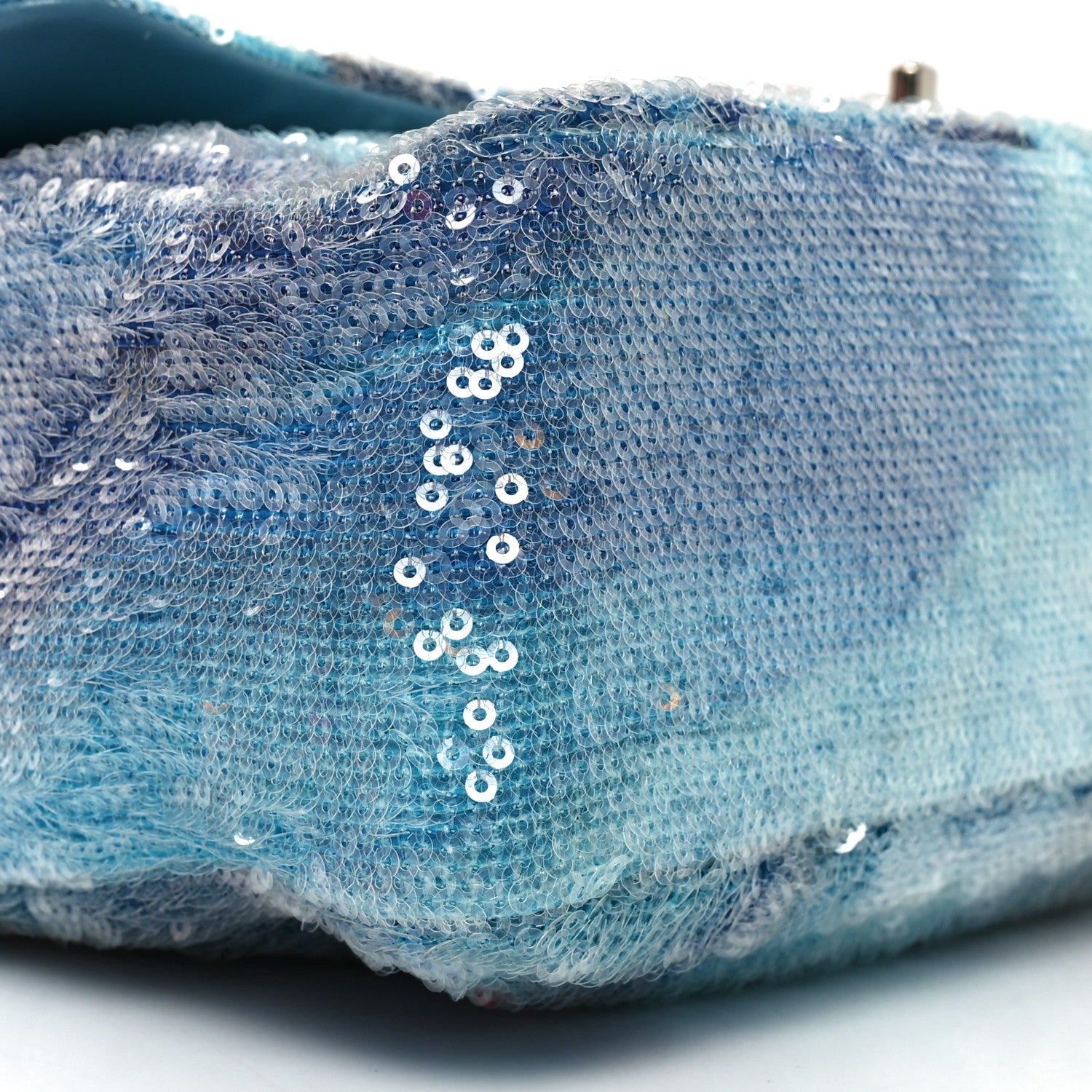 Sequin Large Waterfall Flap Light Blue