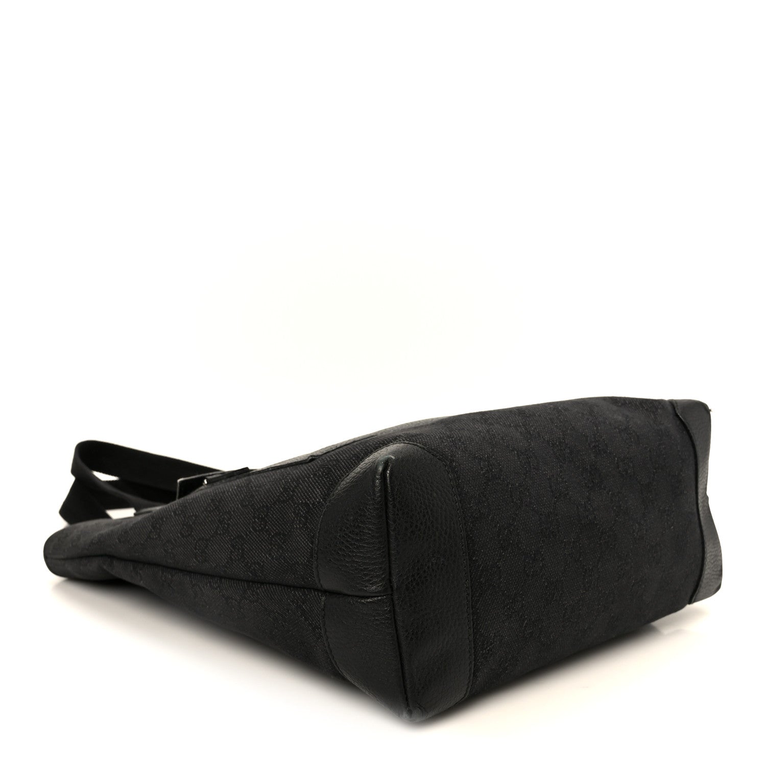 Denim Monogram Tote Bag Black
