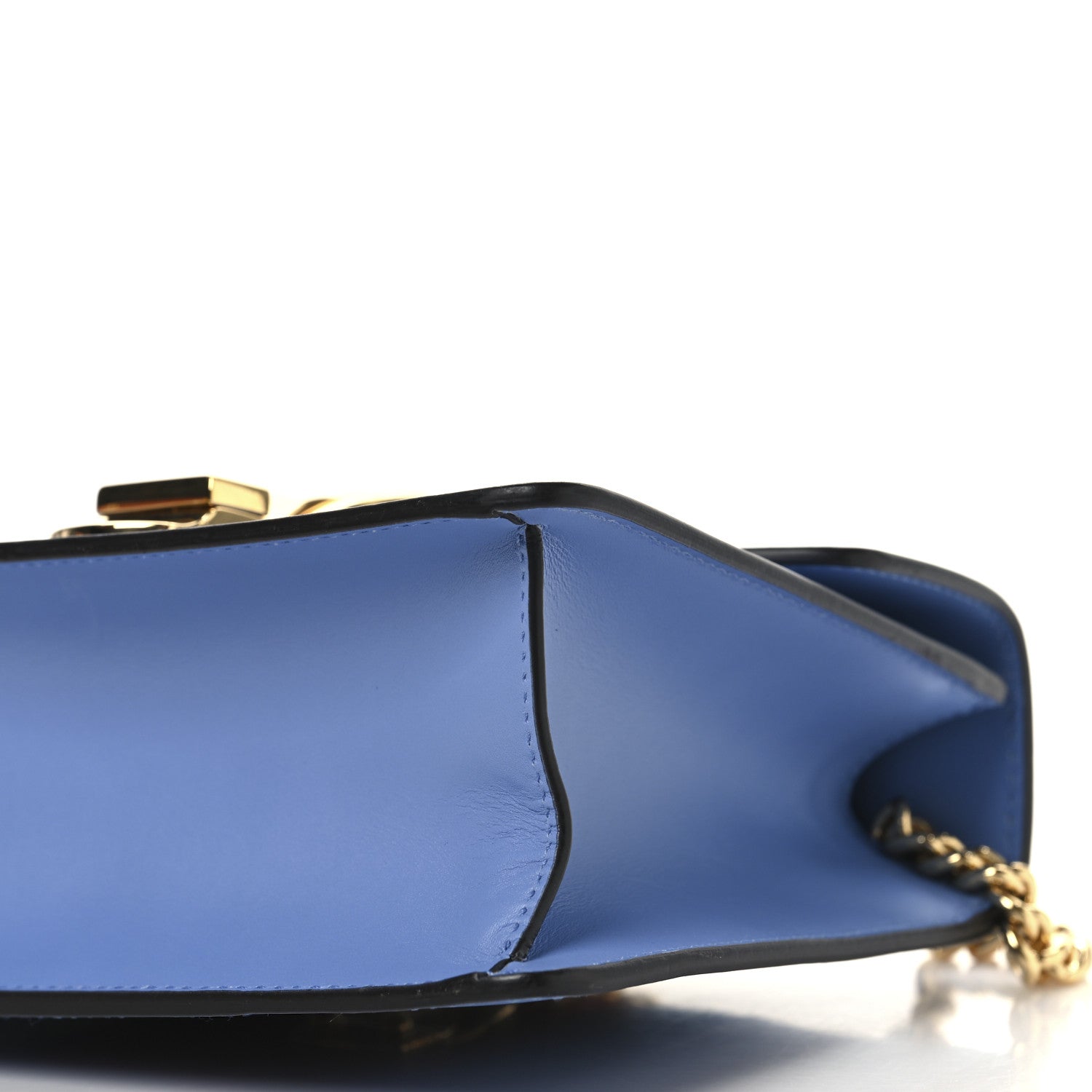 Calfskin Mini Sylvie Chain Shoulder Bag Clear Sky Blue