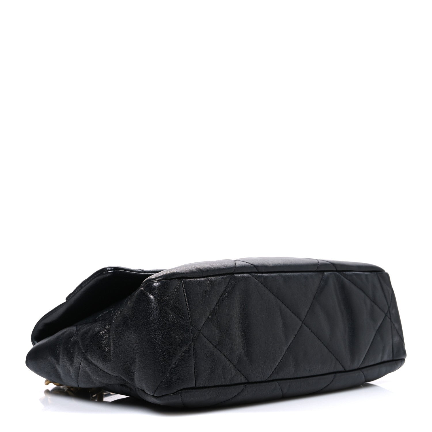 Lambskin Quilted Large Chanel 19 Flap Black