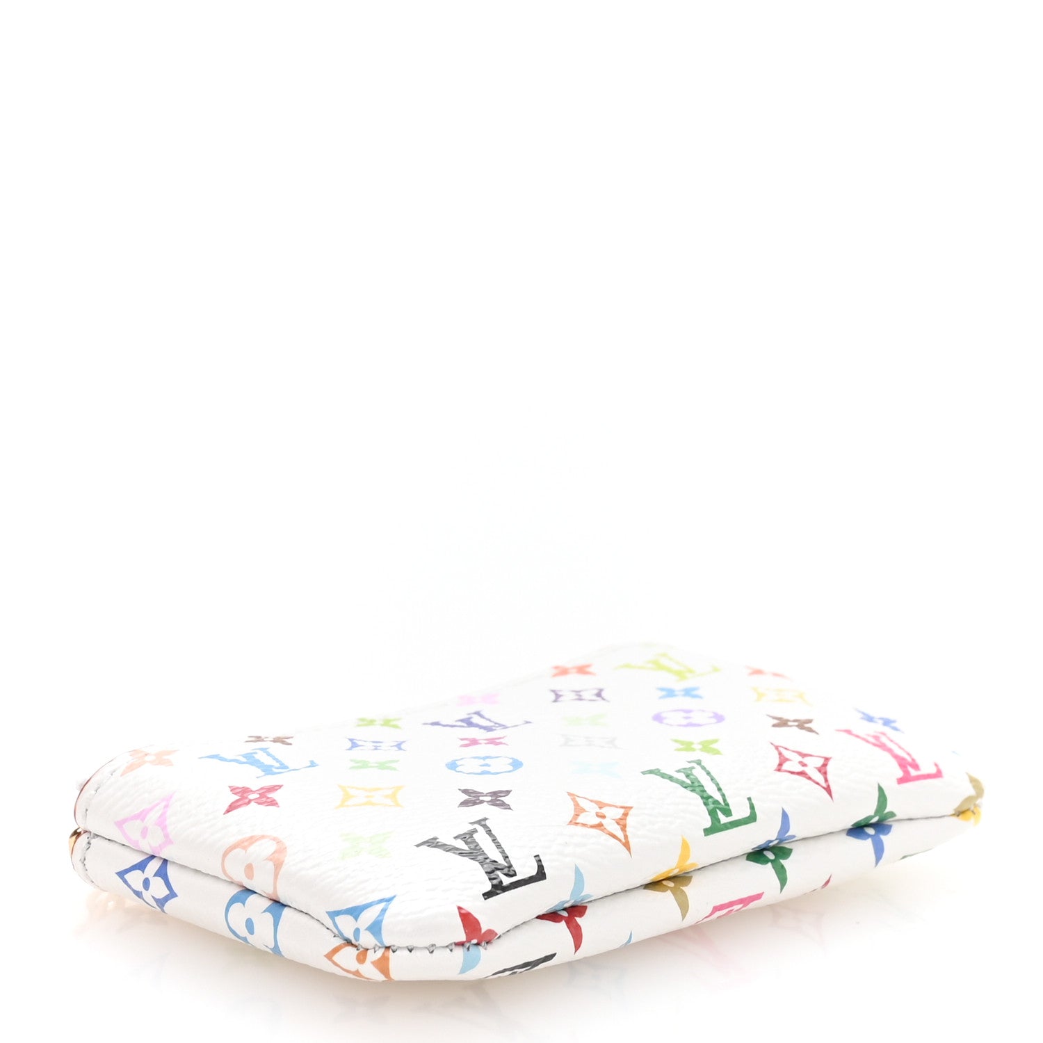 LV X TM Monogram Multicolor Key Pouch White