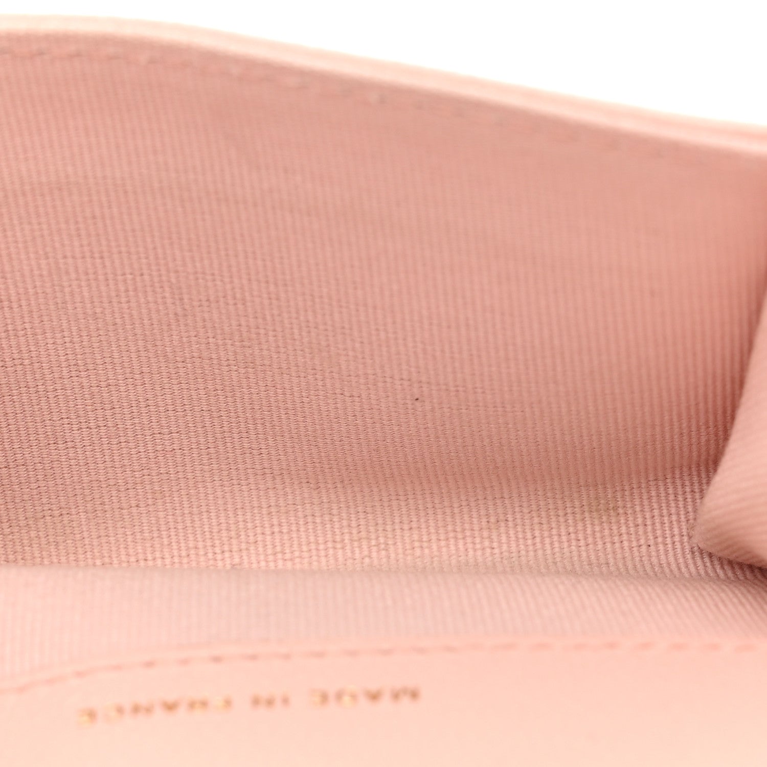 Caviar Quilted Flap Card Holder Wallet Light Pink