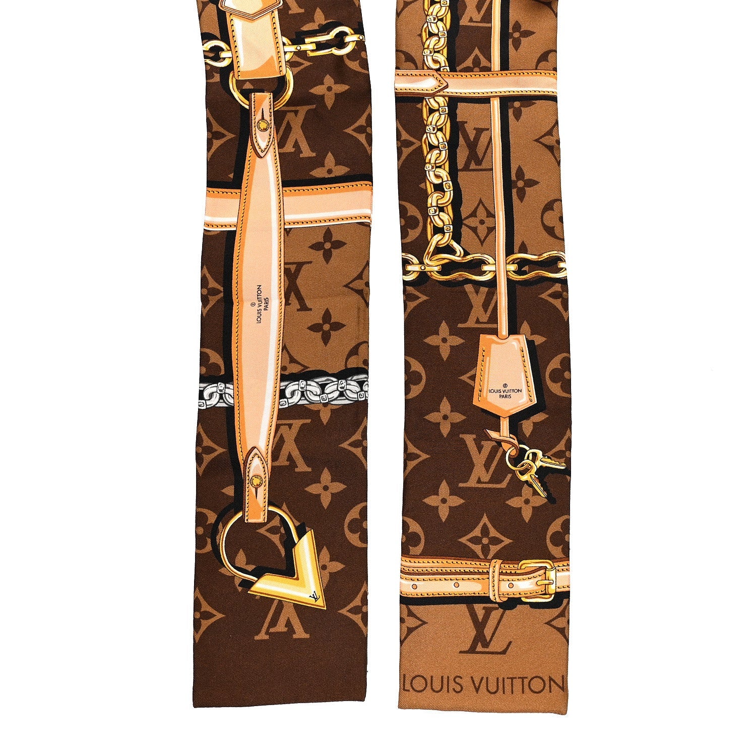 Silk Monogram Confidential Bandeau Brown